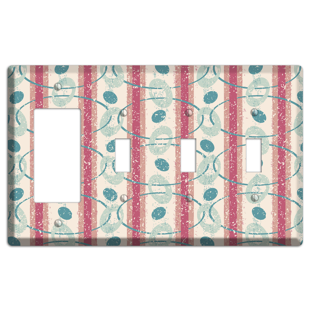 Bubble Gum Rocker / 3 Toggle Wallplate