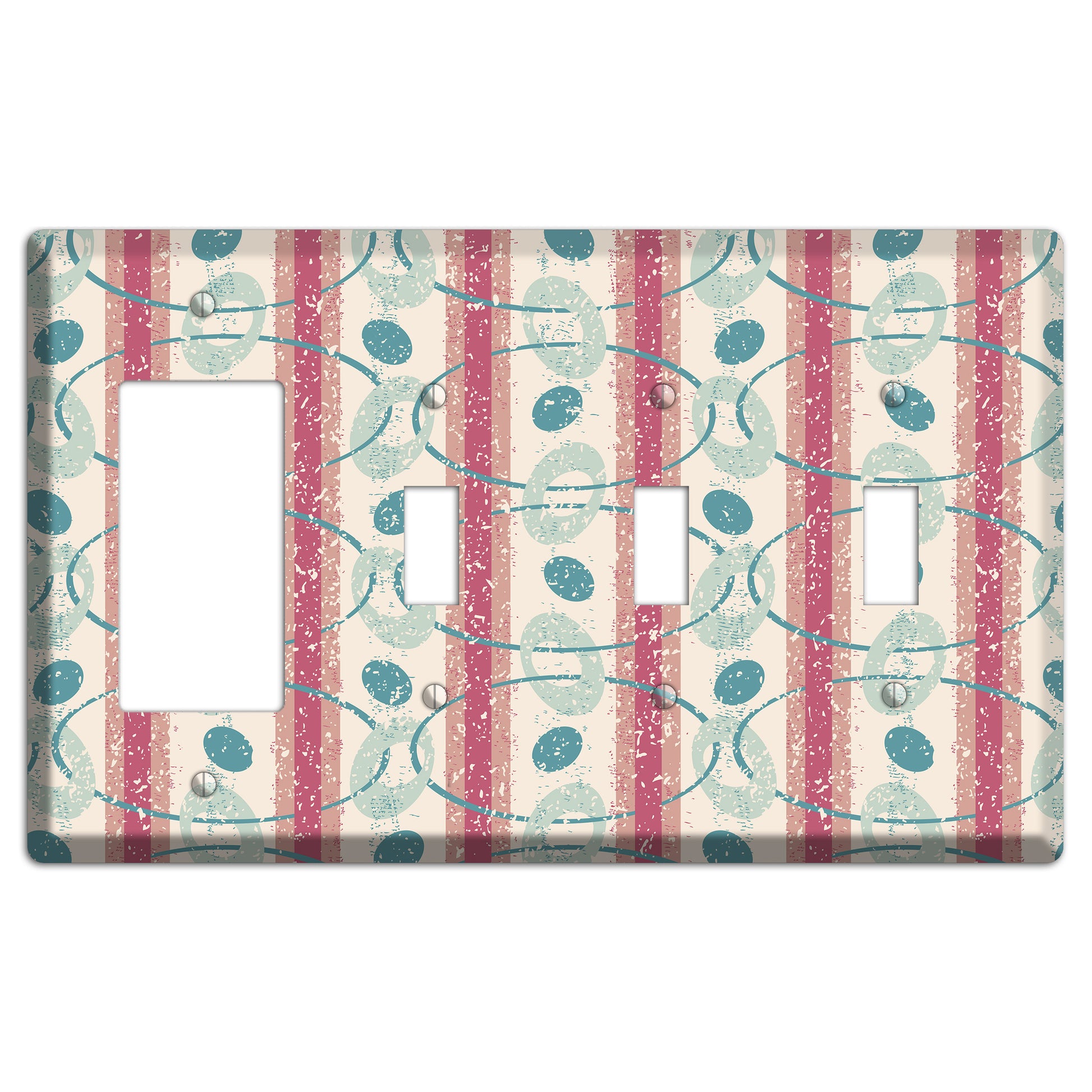 Bubble Gum Rocker / 3 Toggle Wallplate