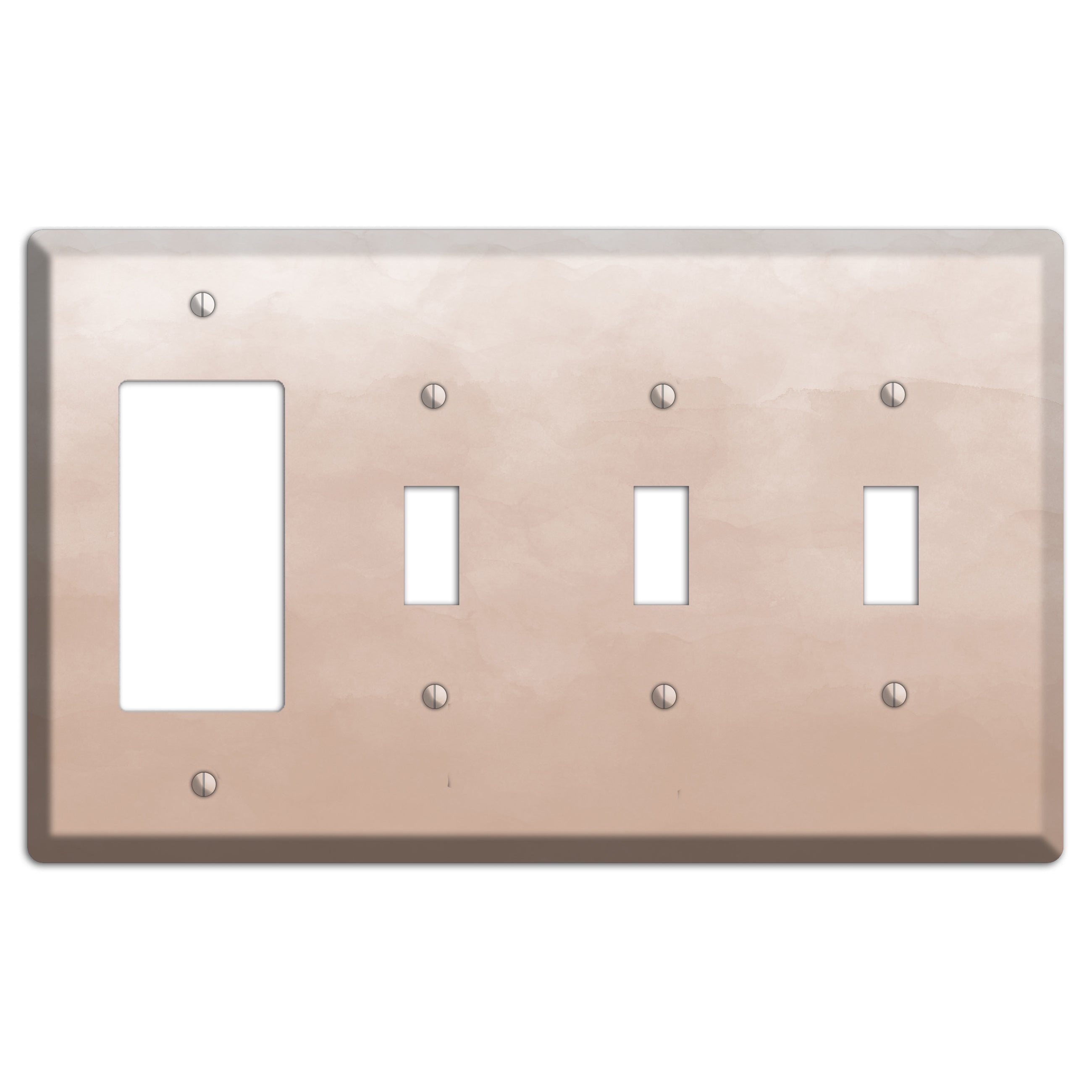 Beige Ombre Rocker / 3 Toggle Wallplate