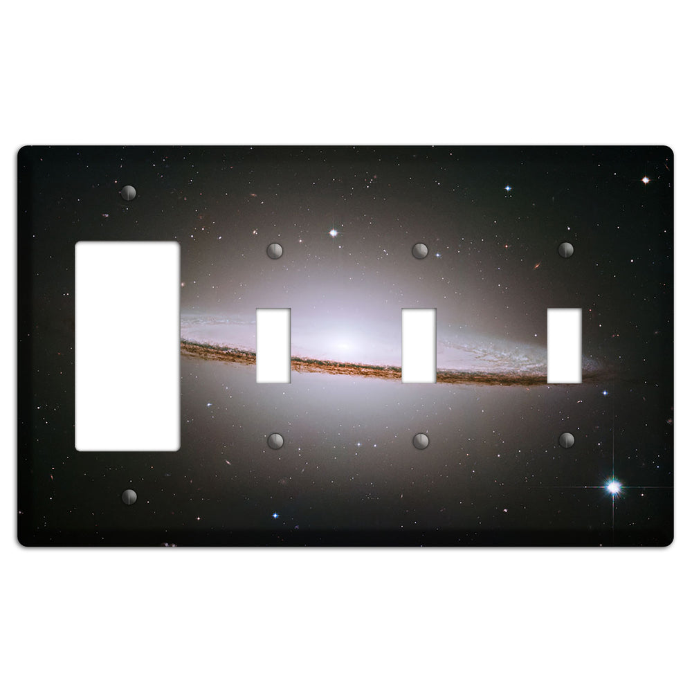 Sombrero Galaxy Rocker / 3 Toggle Wallplate