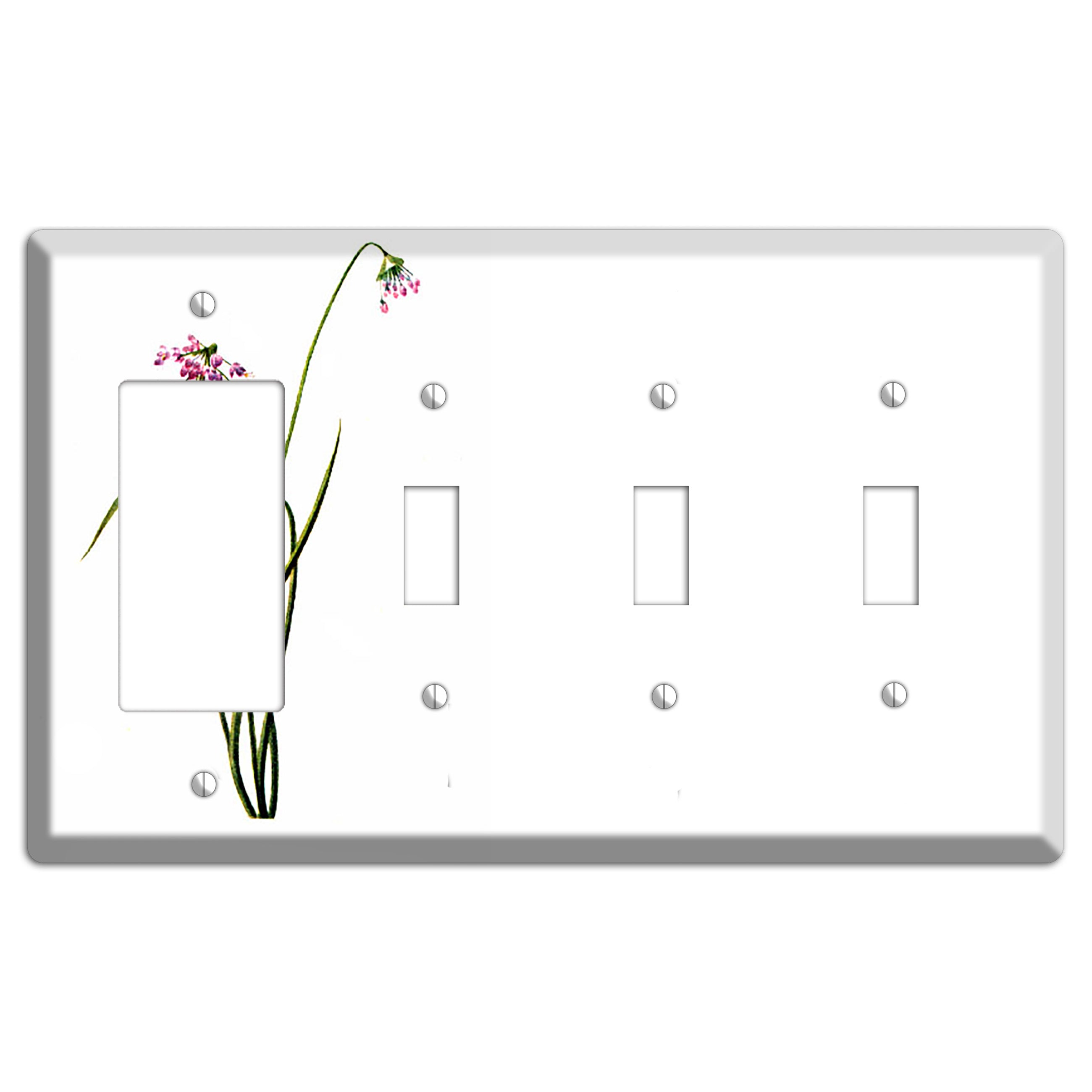 Allium Cernum Rocker / 3 Toggle Wallplate