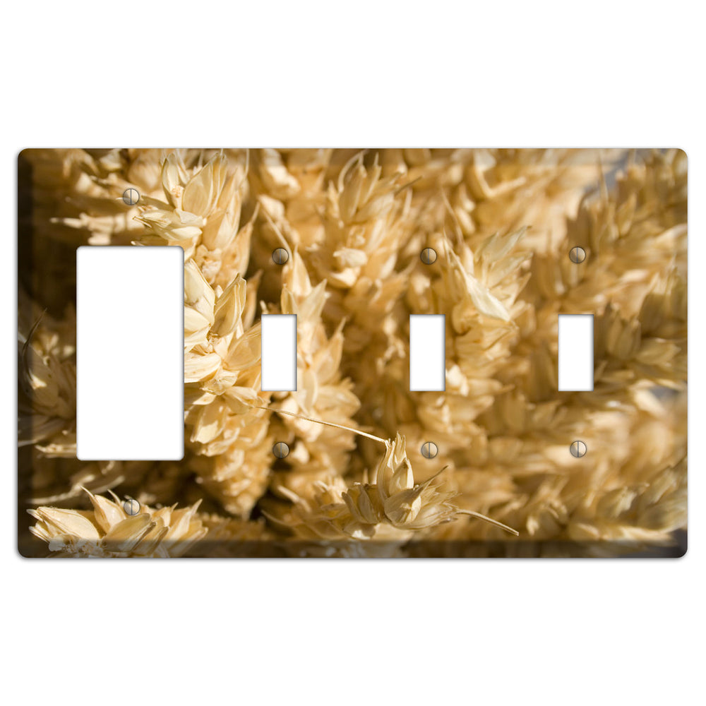 Wheat Rocker / 3 Toggle Wallplate