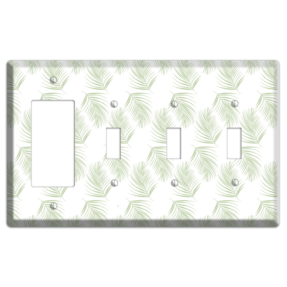 Leaves Style GG Rocker / 3 Toggle Wallplate
