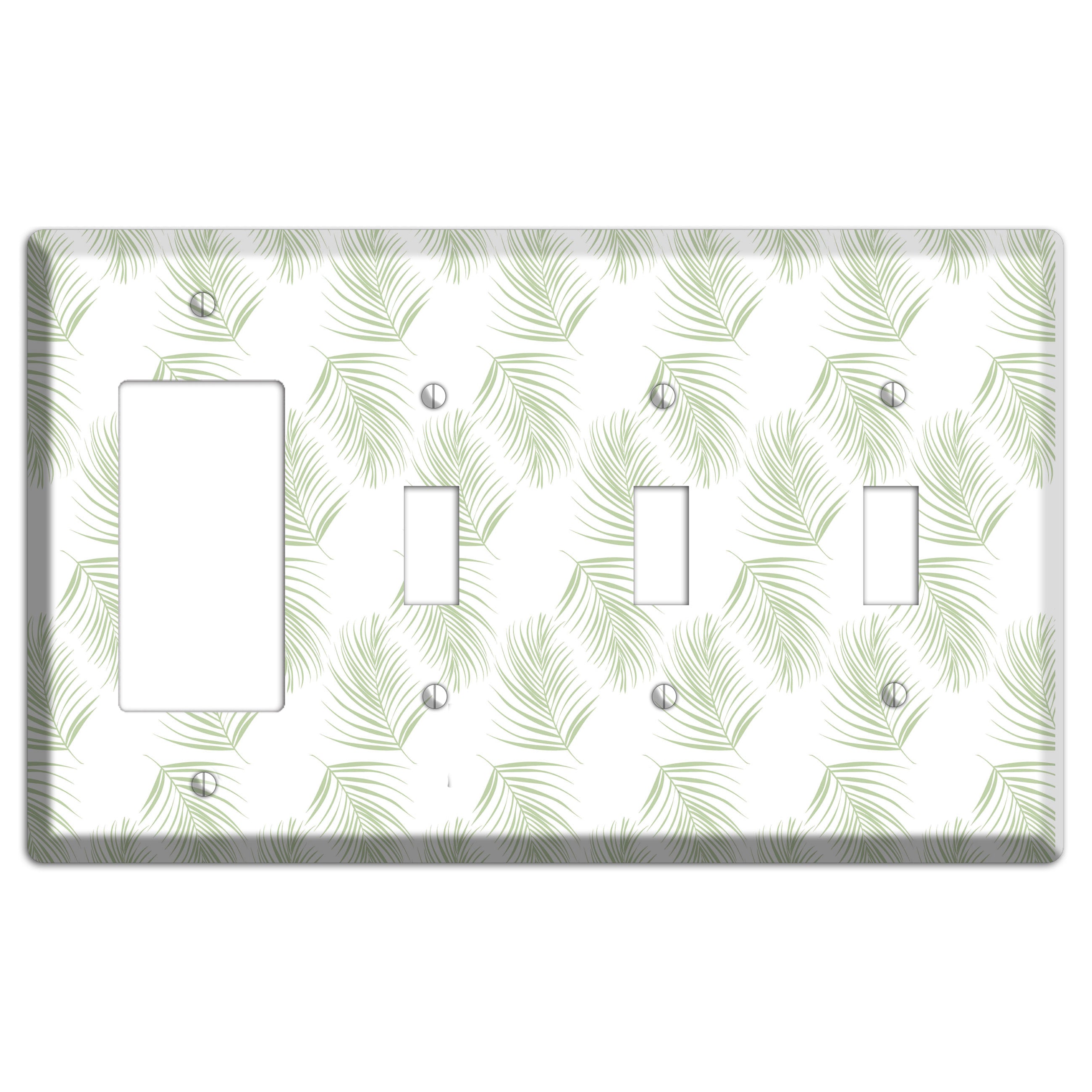 Leaves Style GG Rocker / 3 Toggle Wallplate
