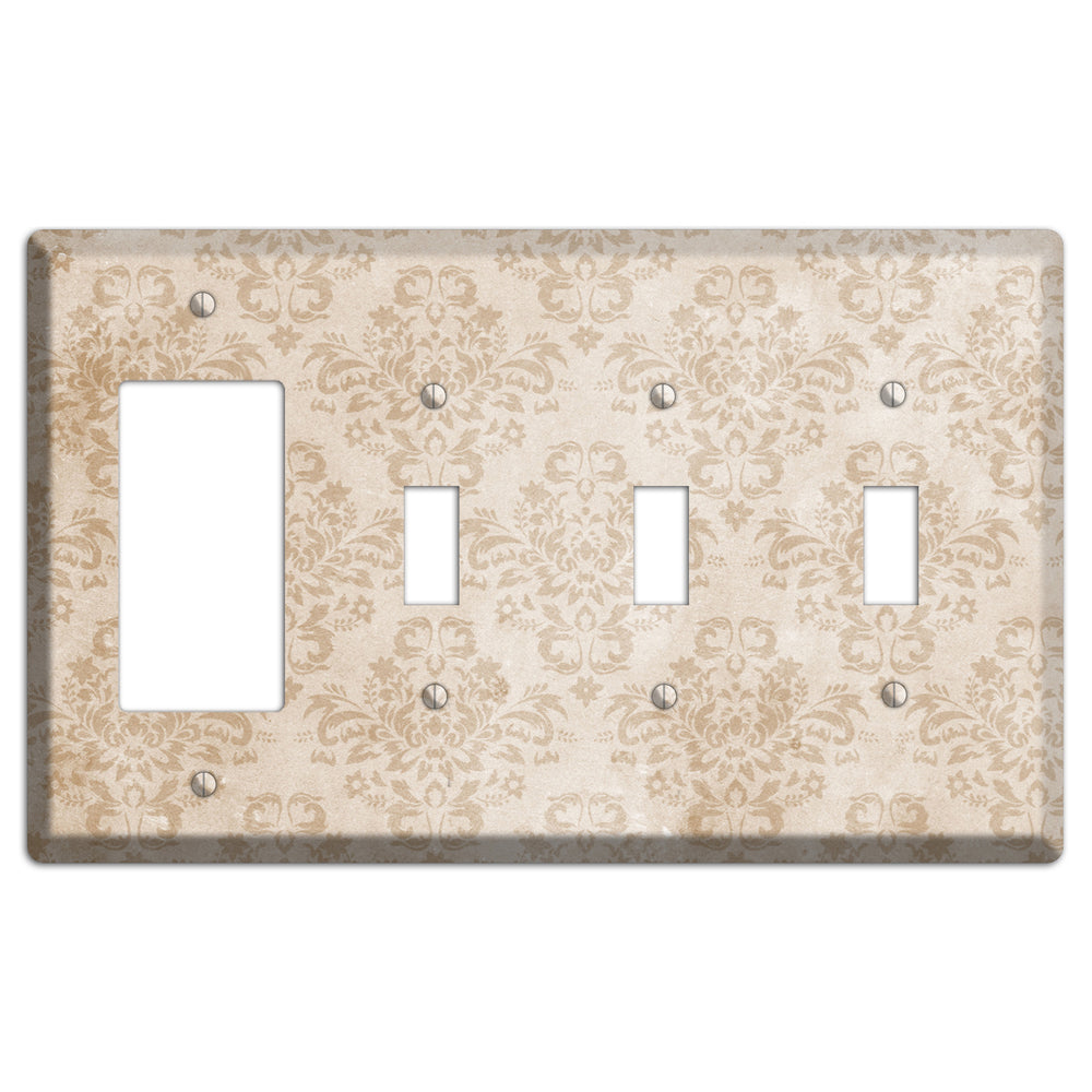 Bizarre Neutral Texture Rocker / 3 Toggle Wallplate