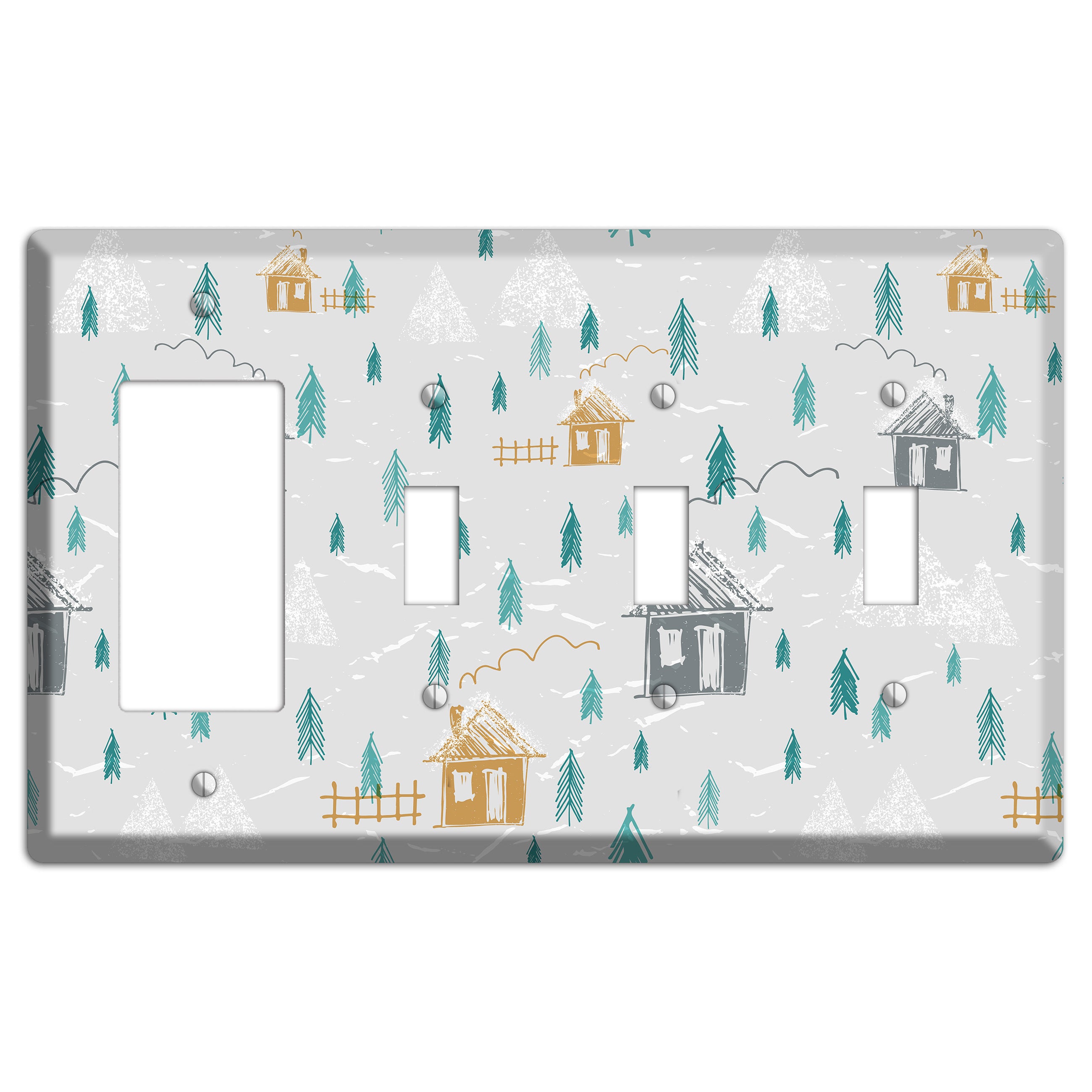 Wildlife Neighborhoods 2 Rocker / 3 Toggle Wallplate