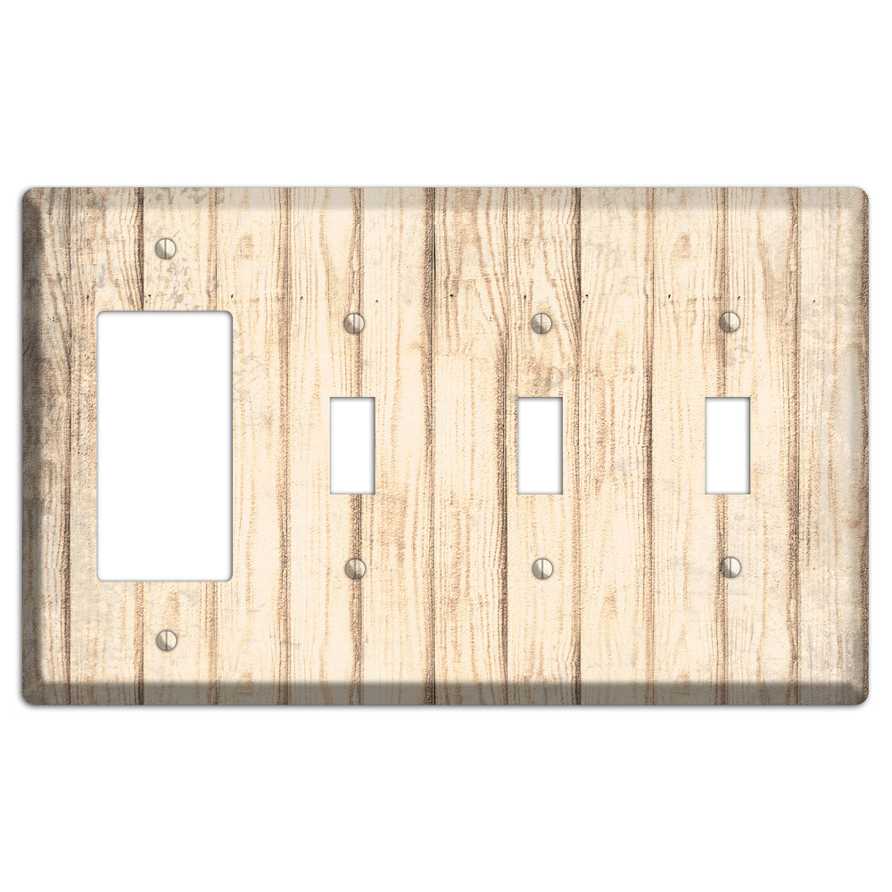 Sidecar Weathered Wood Rocker / 3 Toggle Wallplate