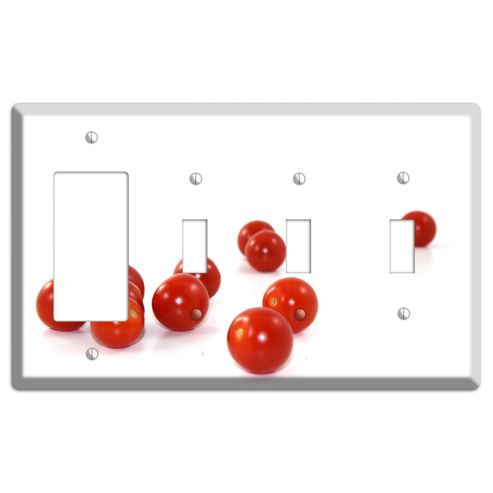 Tomaotes Small Rocker / 3 Toggle Wallplate