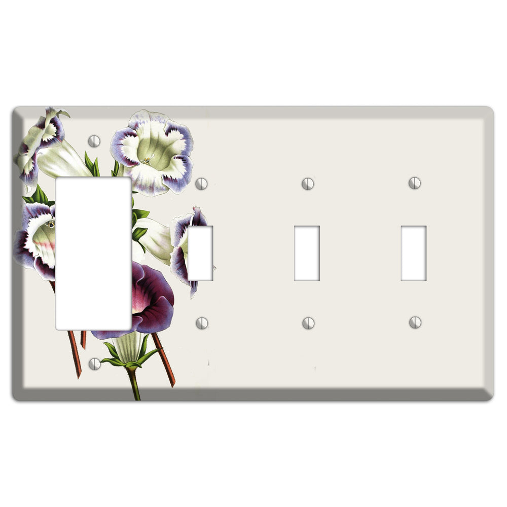 Gloxinas Rocker / 3 Toggle Wallplate