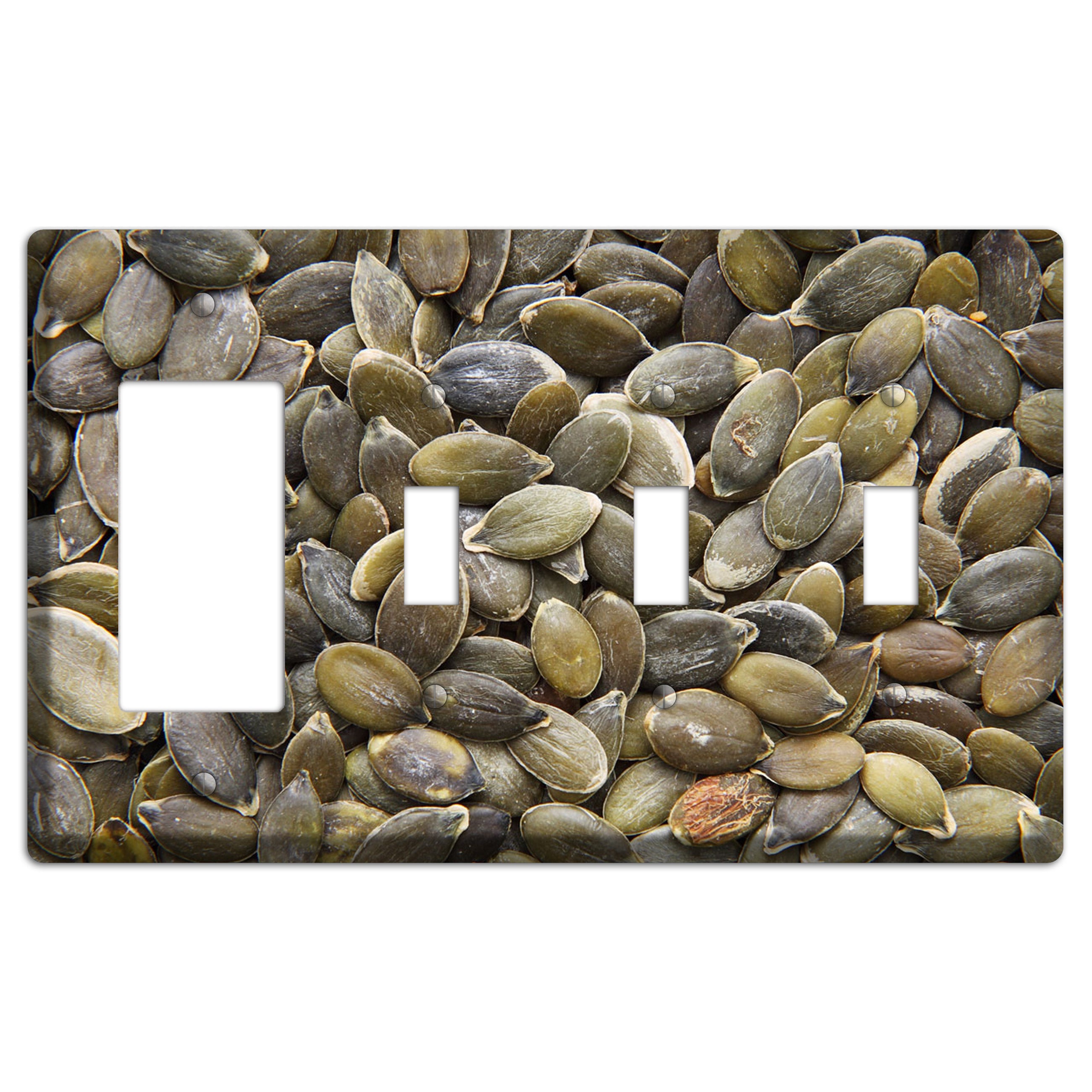 Sunflowers Seeds Rocker / 3 Toggle Wallplate