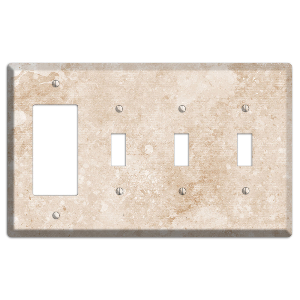 Logan Whimsical Damask Rocker / 3 Toggle Wallplate