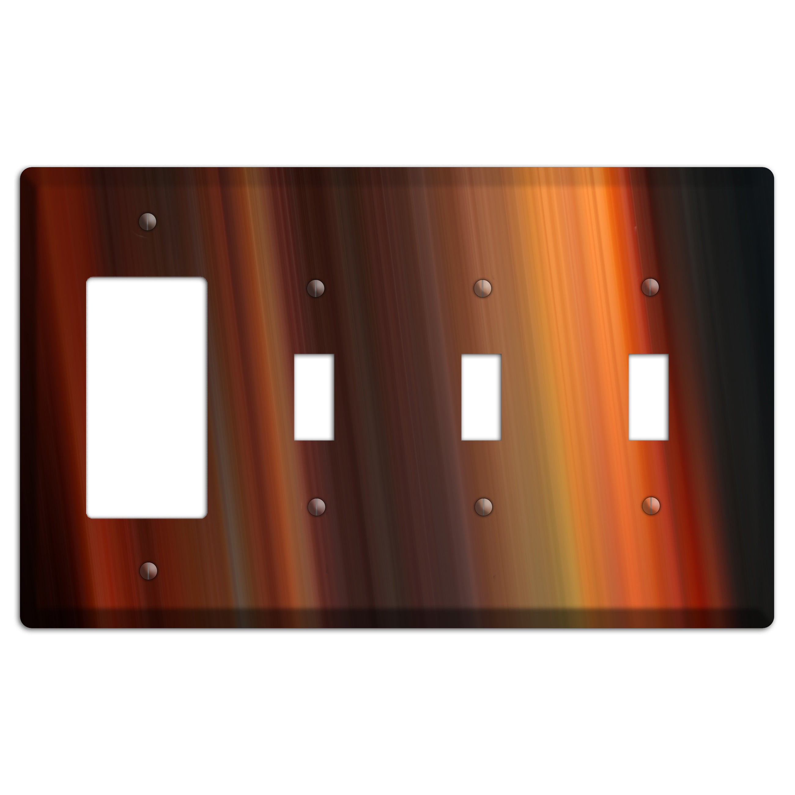 Maroon Ray of Light Rocker / 3 Toggle Wallplate