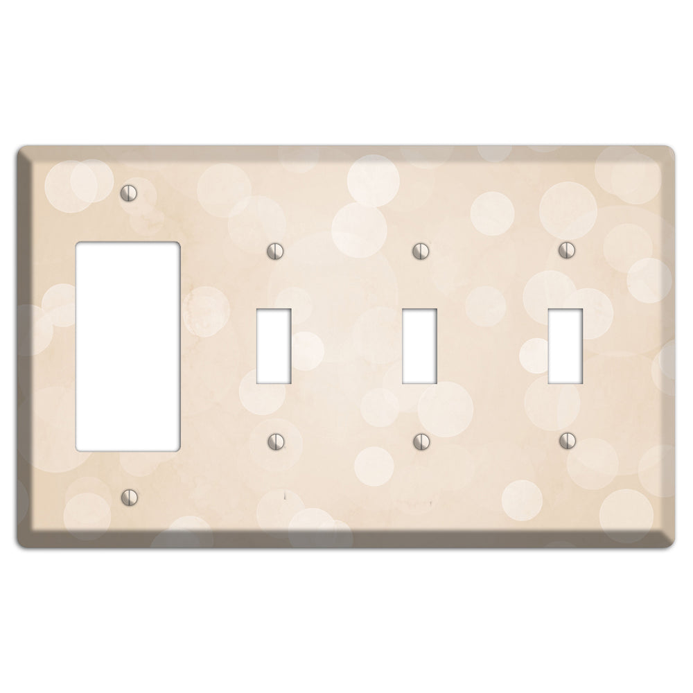 Parchment Neutral Texture Rocker / 3 Toggle Wallplate