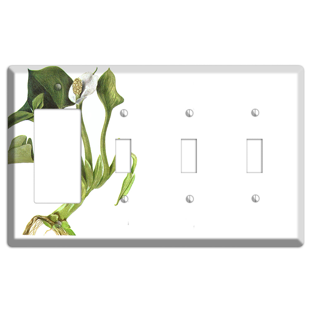 Calla Palustrie Rocker / 3 Toggle Wallplate
