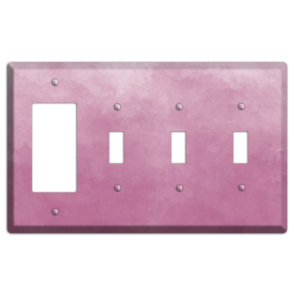 Purple Ombre Rocker / 3 Toggle Wallplate