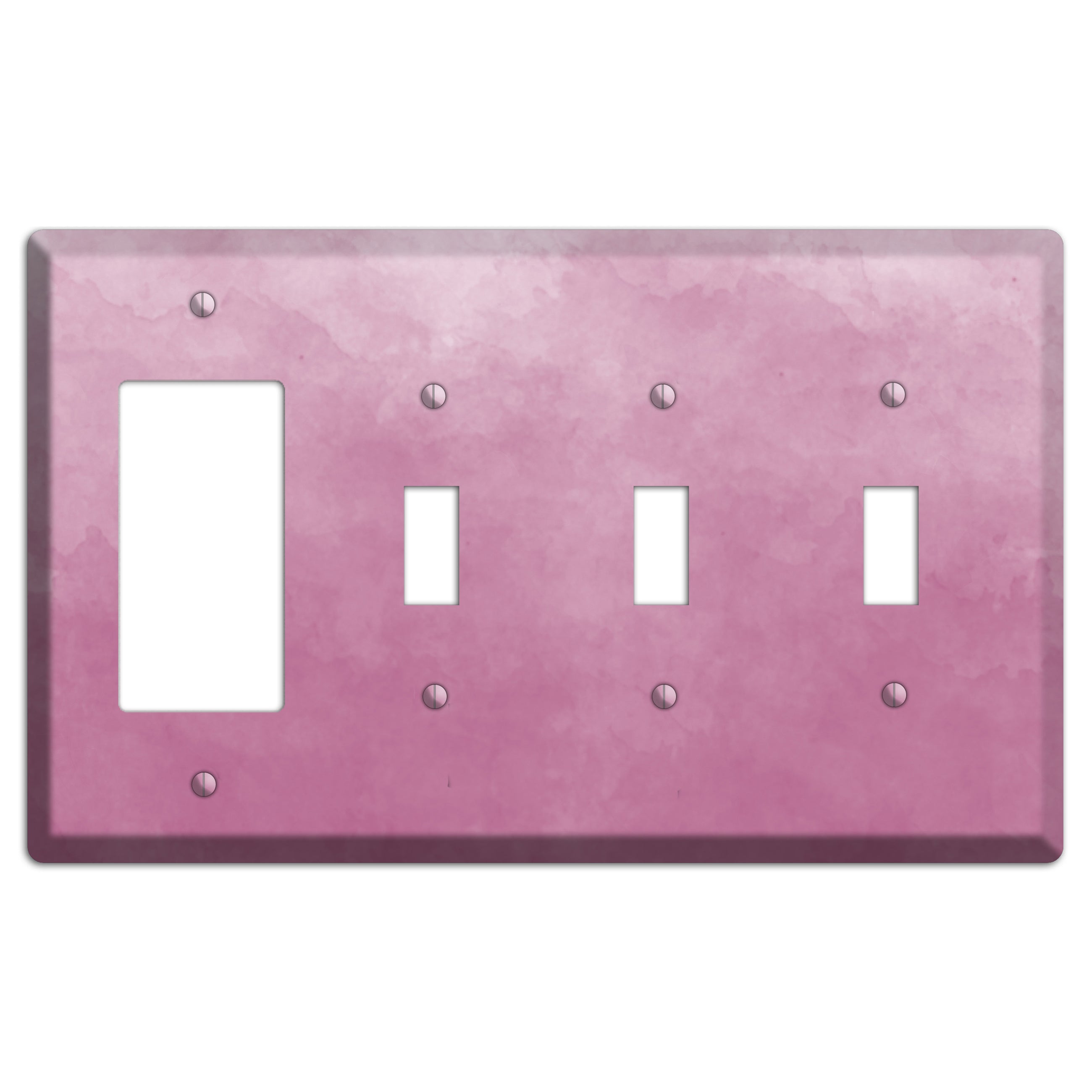 Purple Ombre Rocker / 3 Toggle Wallplate