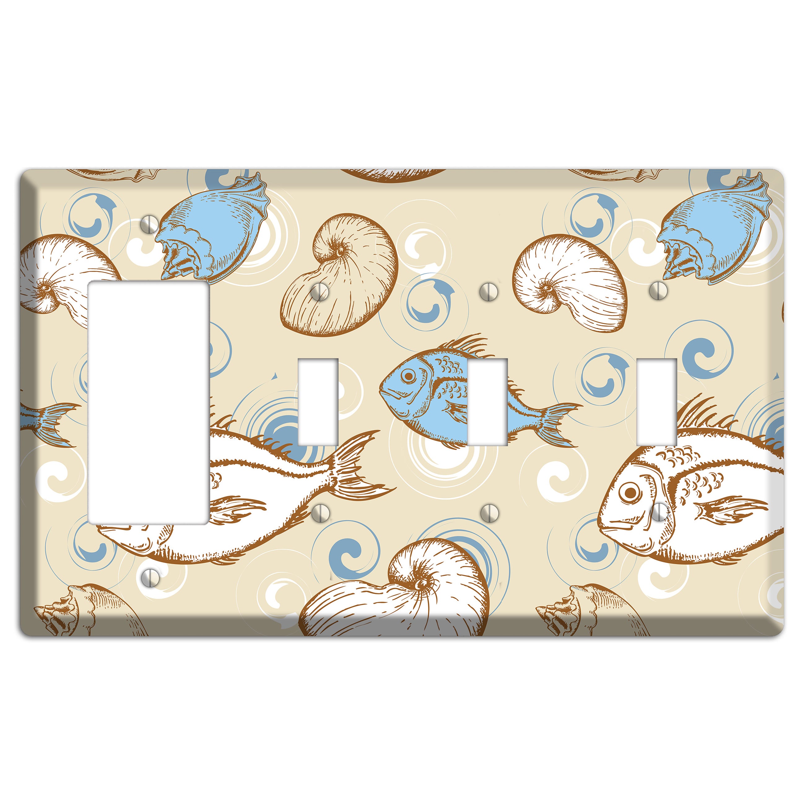 Mixed Sea Life Style 2 Rocker / 3 Toggle Wallplate