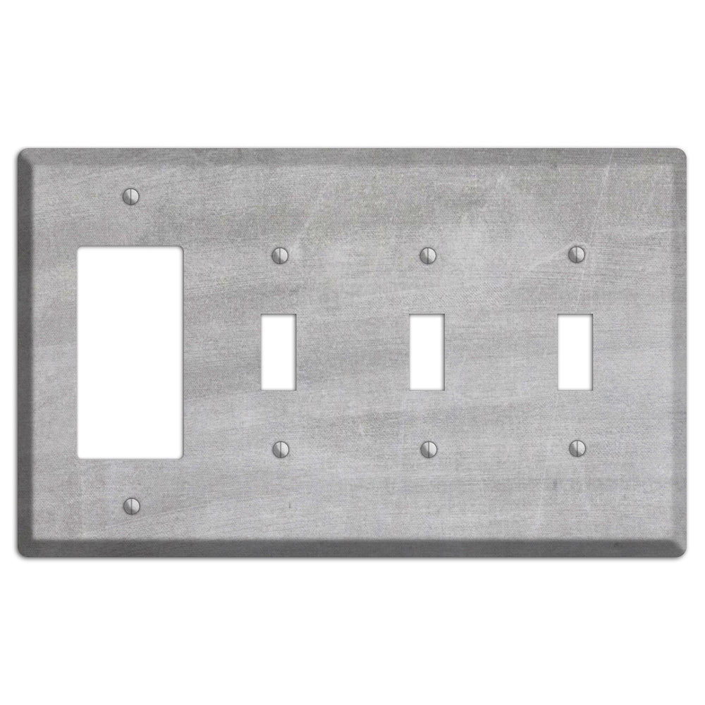 Chalk Light Grey Rocker / 3 Toggle Wallplate