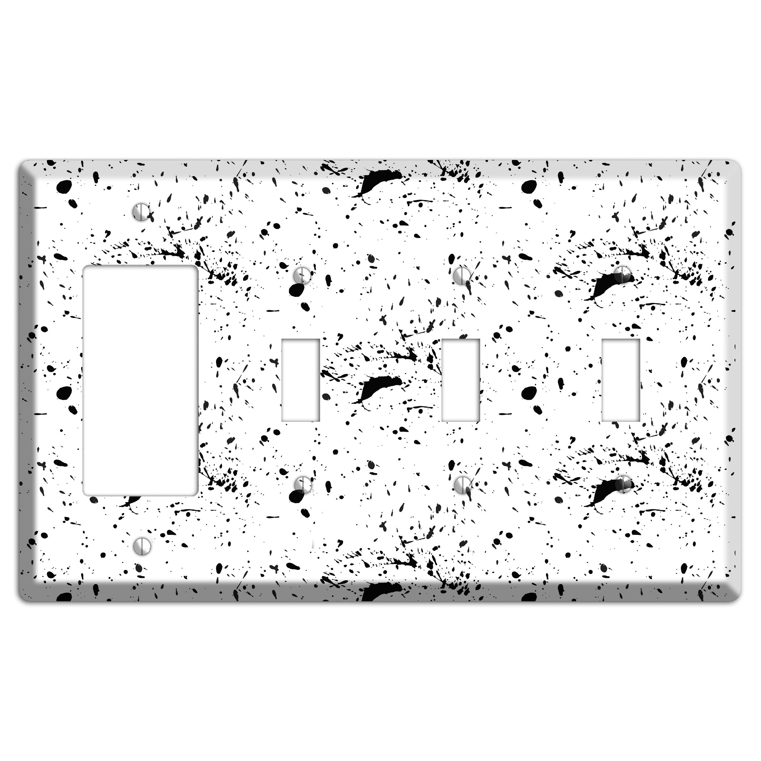 Ink Splash 5 Rocker / 3 Toggle Wallplate