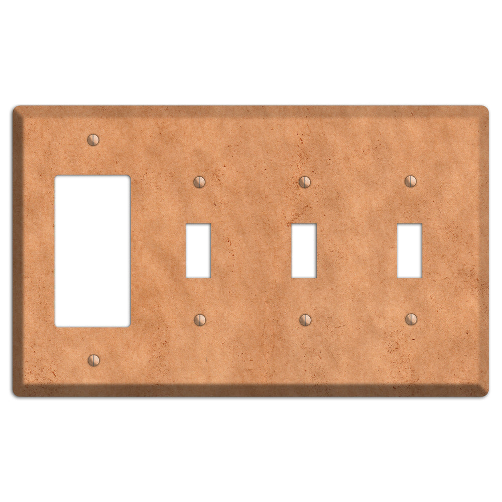 Aged Paper 7 Rocker / 3 Toggle Wallplate