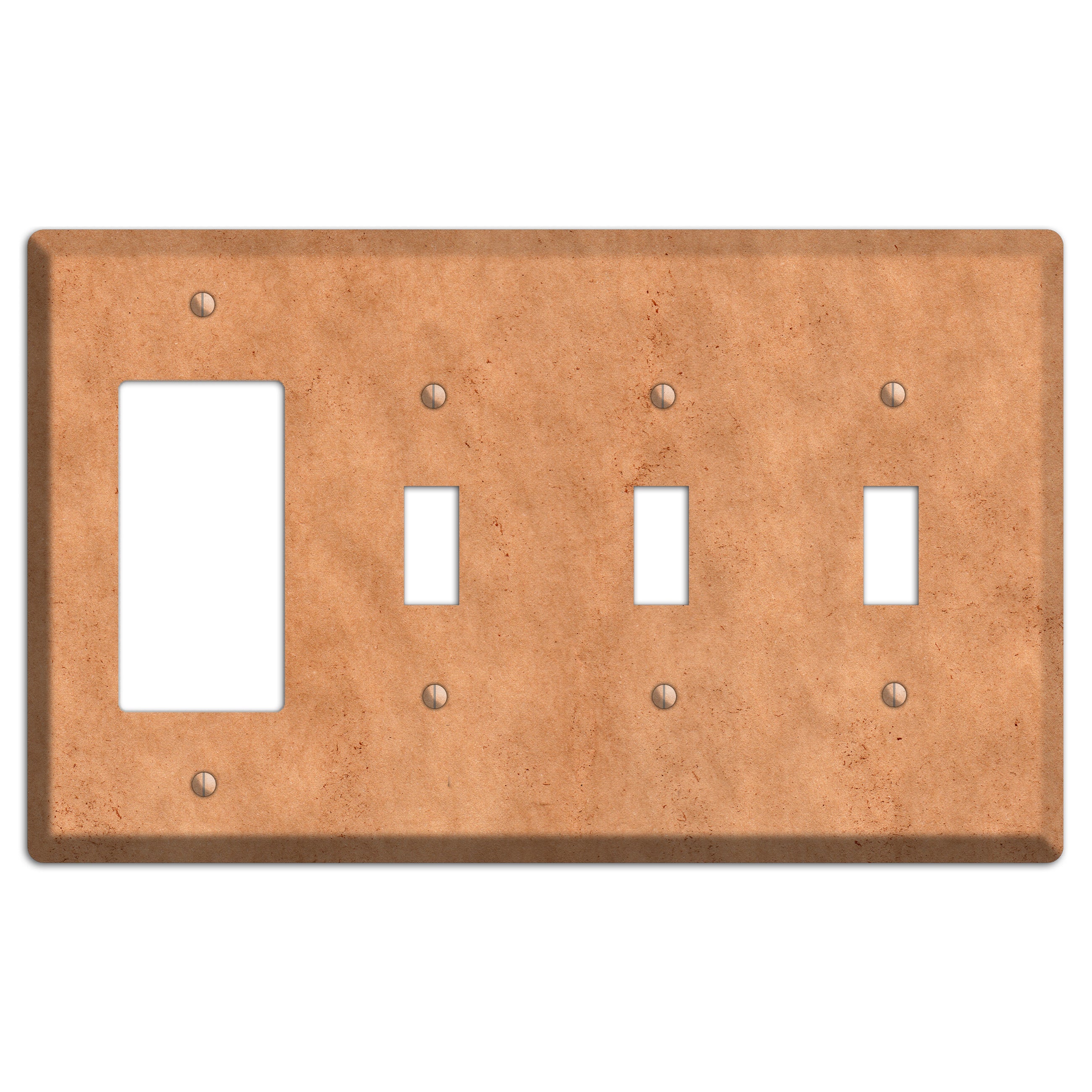 Aged Paper 7 Rocker / 3 Toggle Wallplate