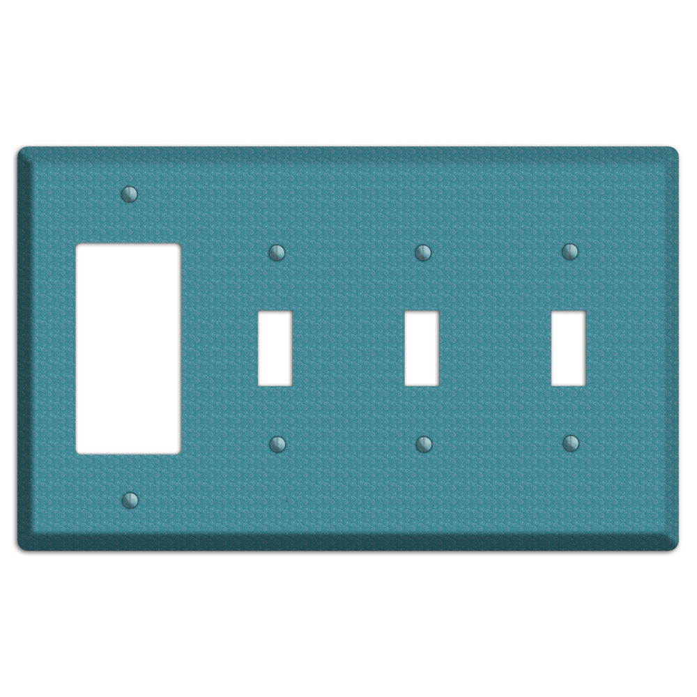 Jade Swirls Rocker / 3 Toggle Wallplate