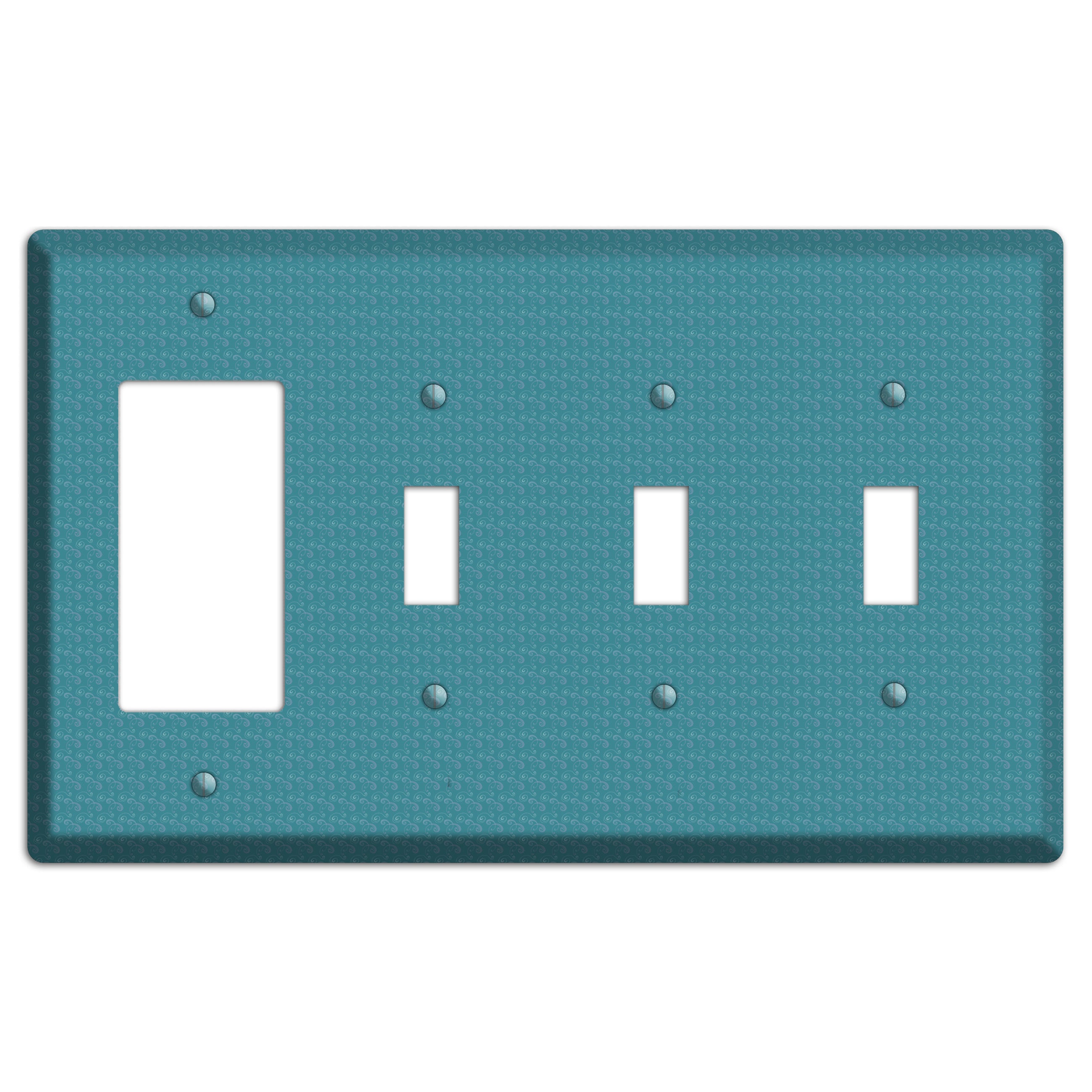 Jade Swirls Rocker / 3 Toggle Wallplate