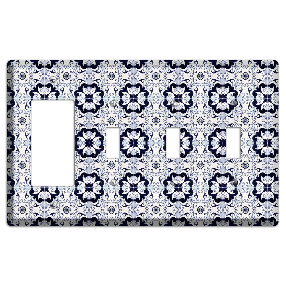 Tavira Tiles 7 Rocker / 3 Toggle Wallplate