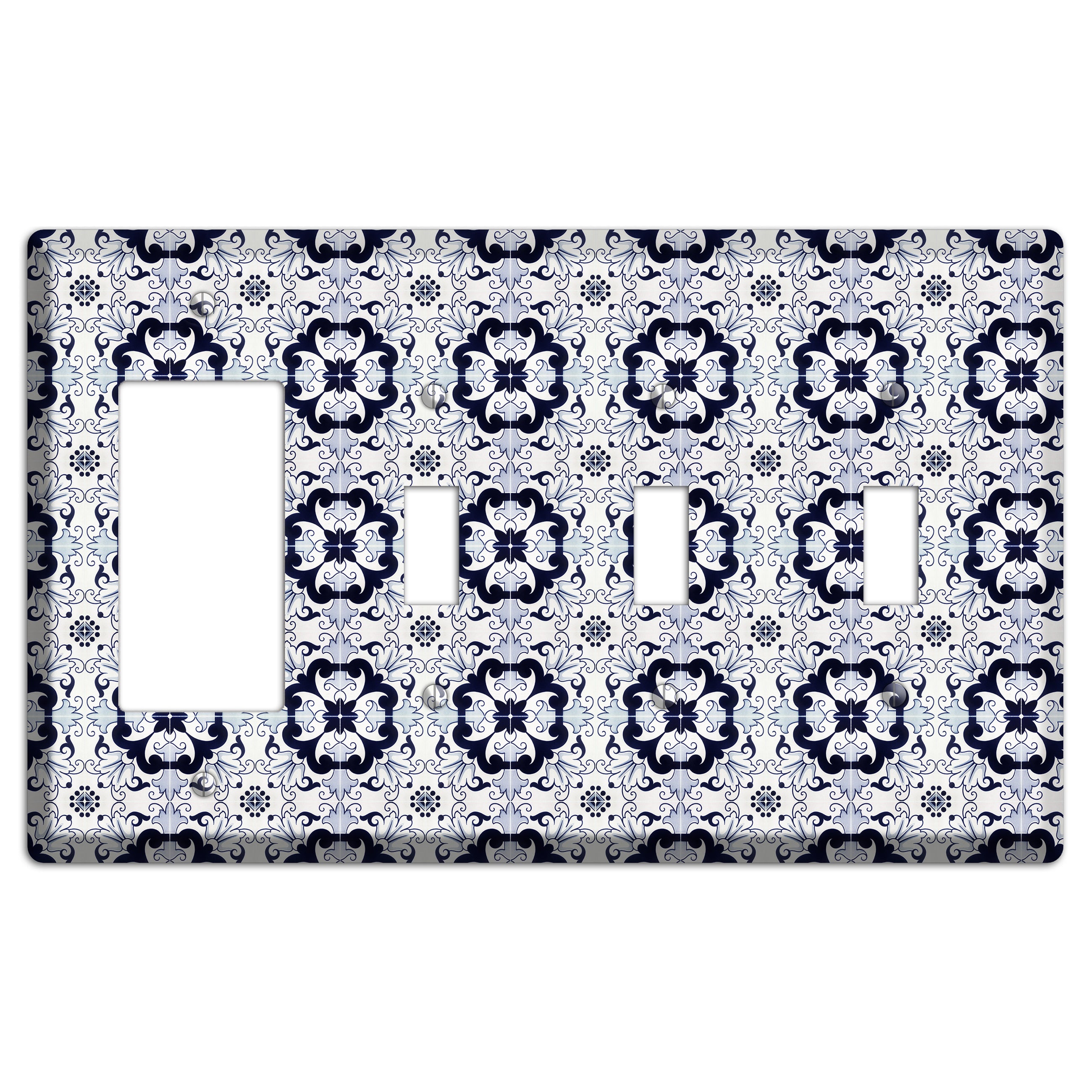 Tavira Tiles 7 Rocker / 3 Toggle Wallplate