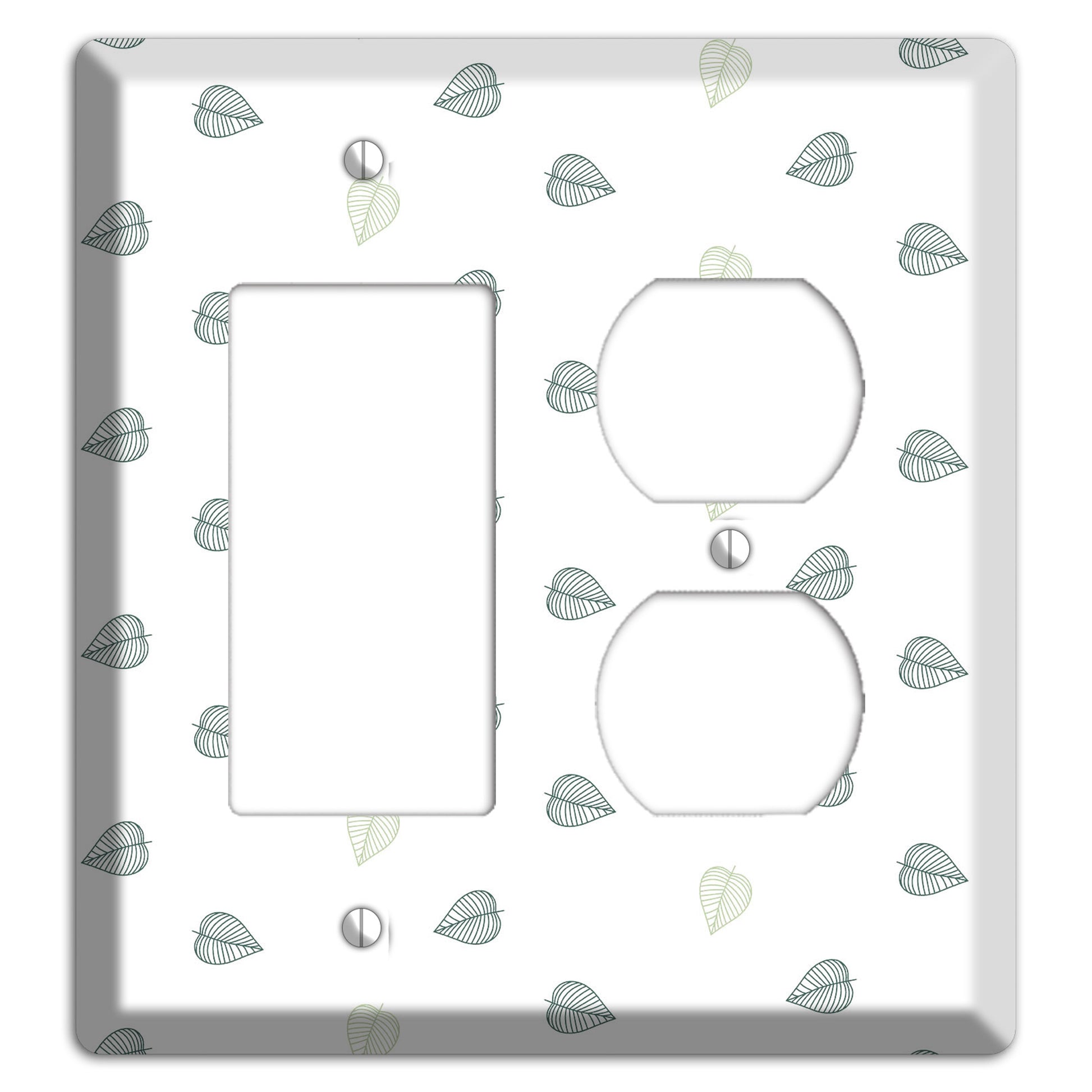 Leaves Style BB Rocker / Duplex Wallplate