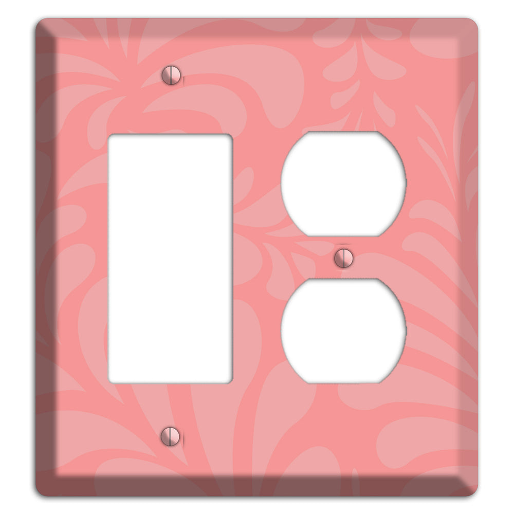 Pink Herati Rocker / Duplex Wallplate