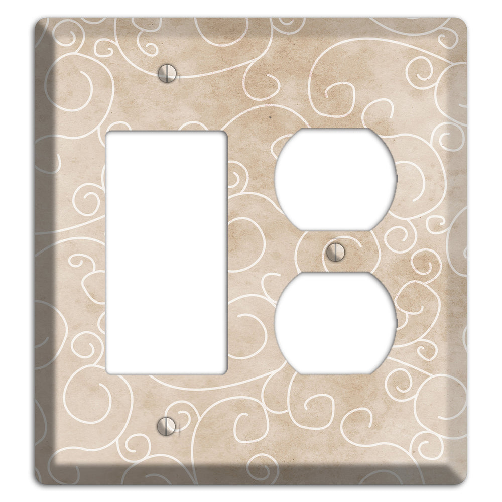 Wafer Neutral Texture Rocker / Duplex Wallplate