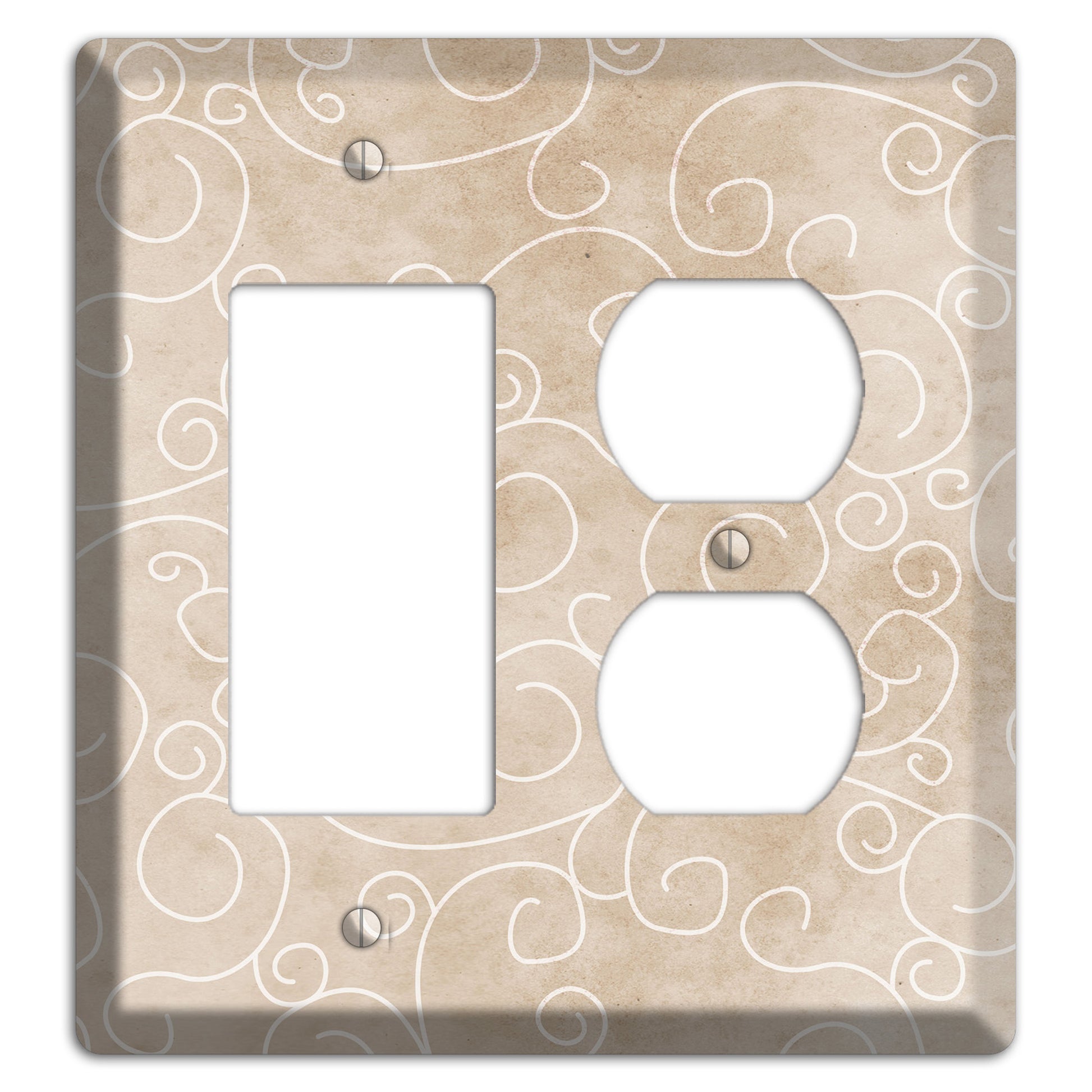 Wafer Neutral Texture Rocker / Duplex Wallplate