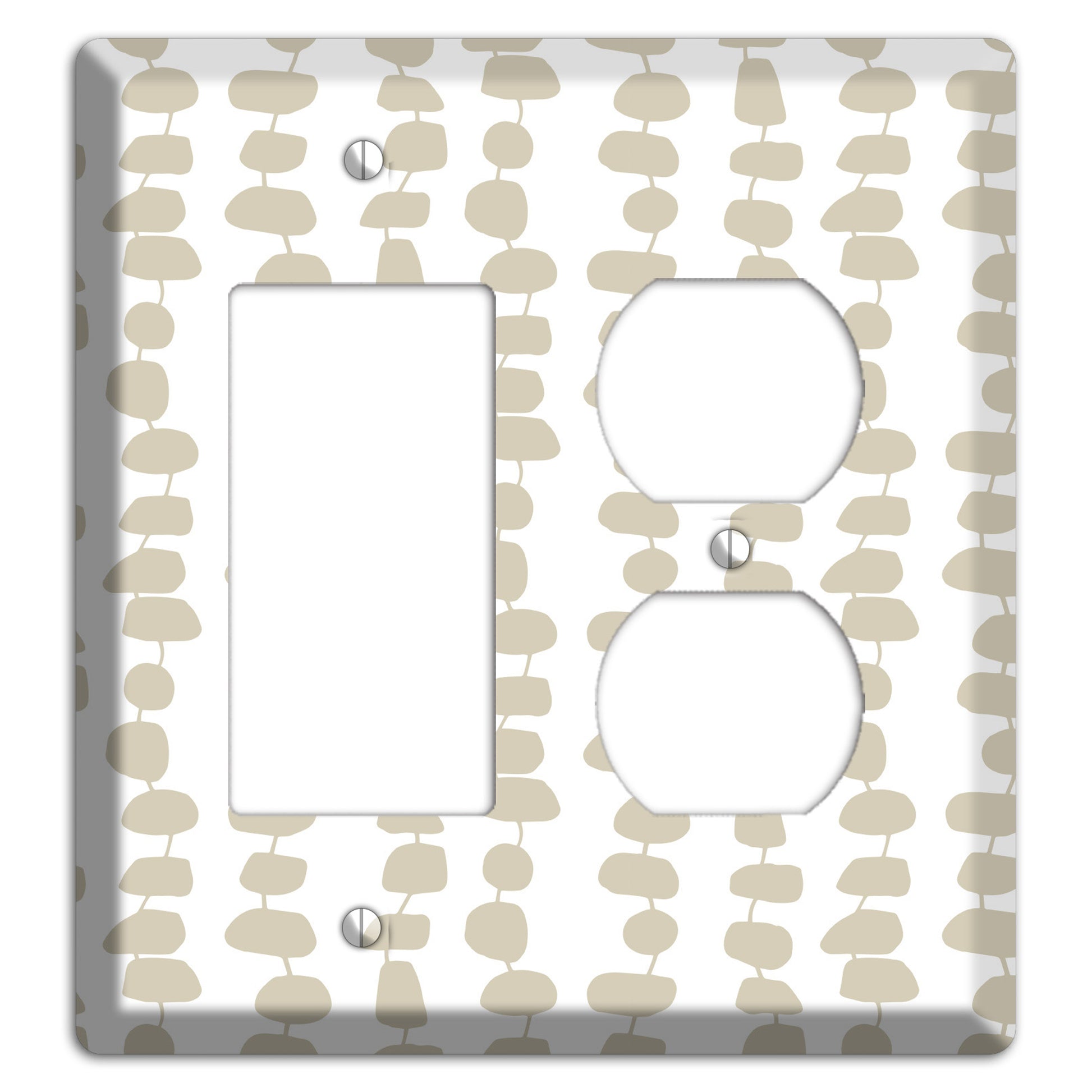 Simple Scandanavian Style M Rocker / Duplex Wallplate