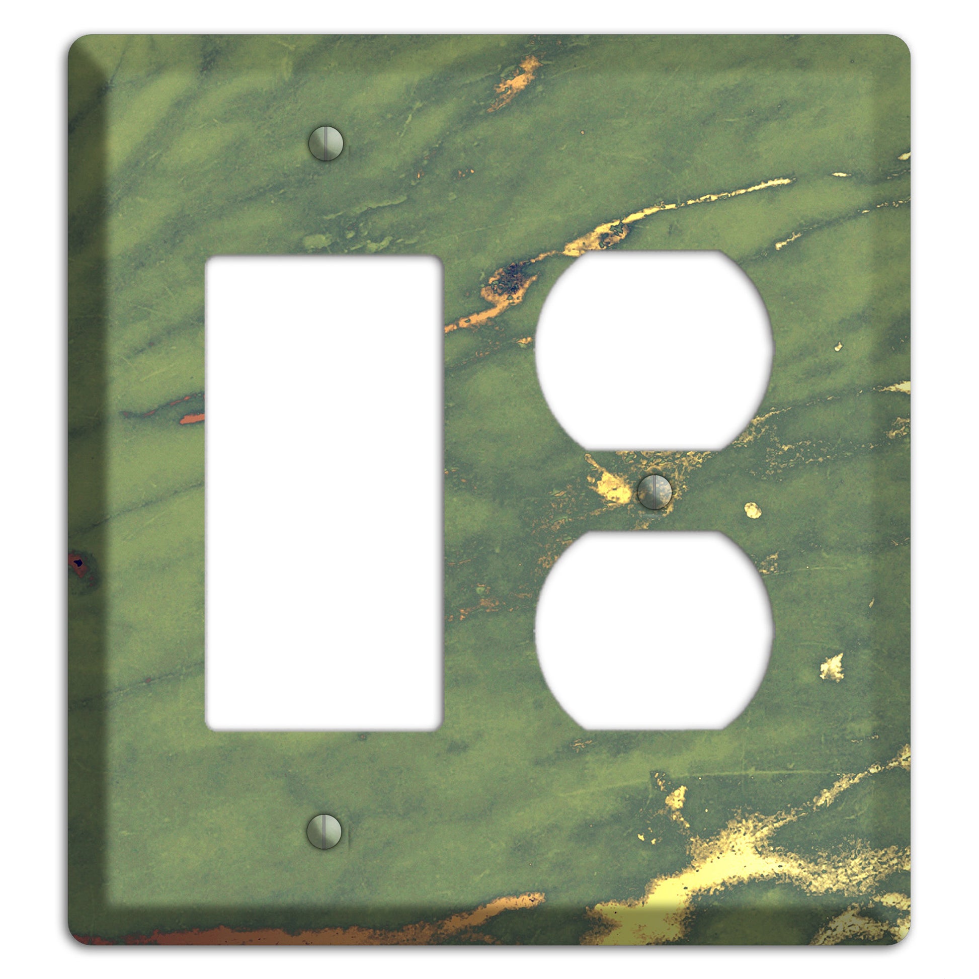 Limed Ash Marble Rocker / Duplex Wallplate