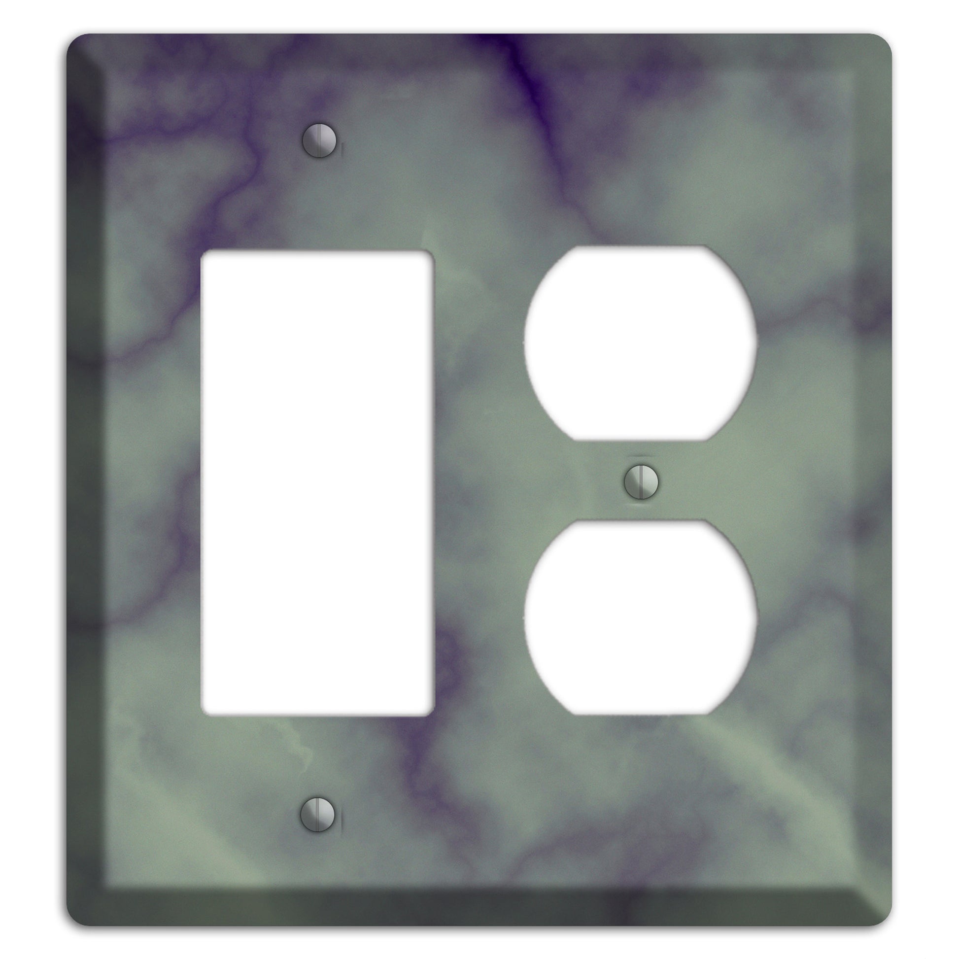 Mid Gray Marble Rocker / Duplex Wallplate