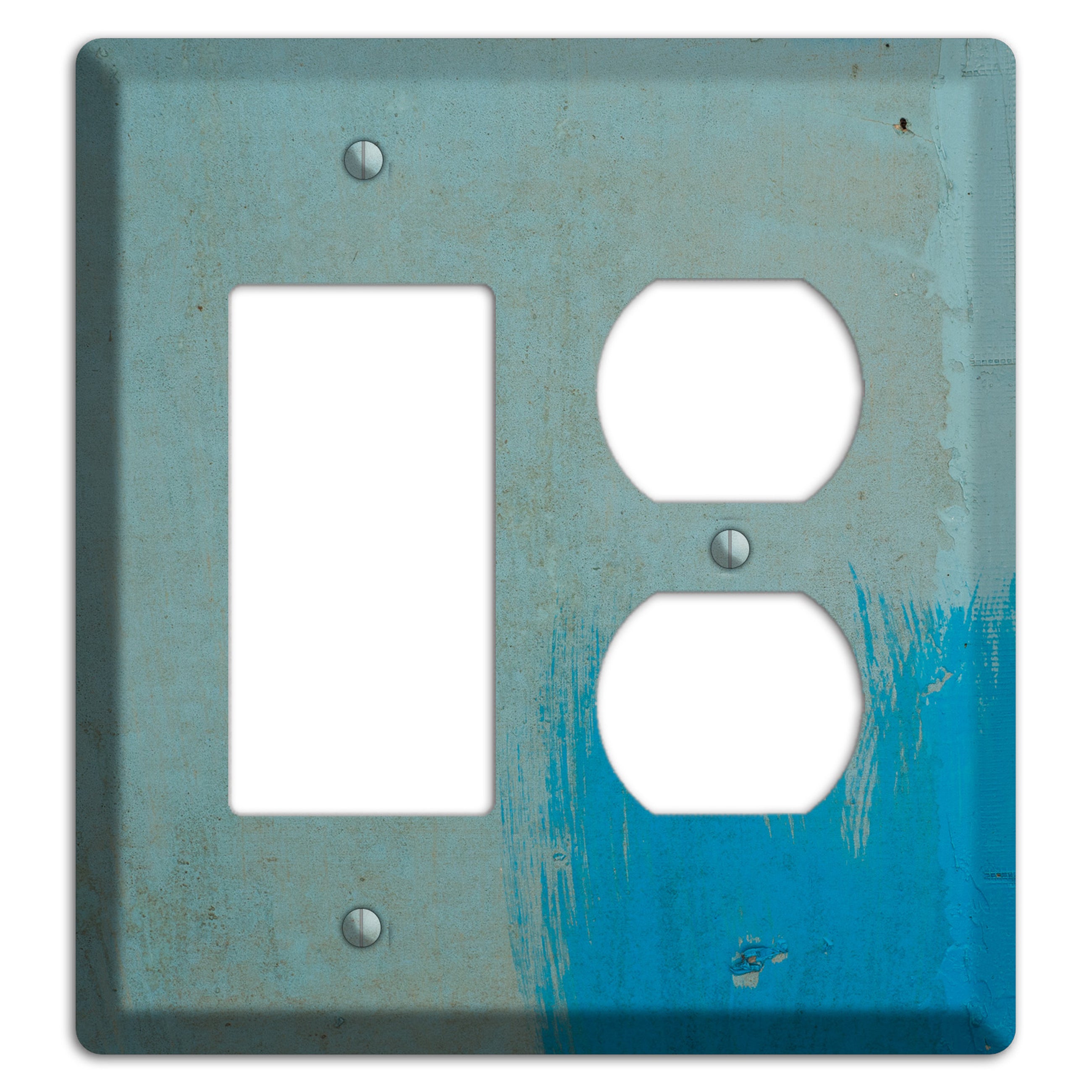 Blue Concrete Rocker / Duplex Wallplate