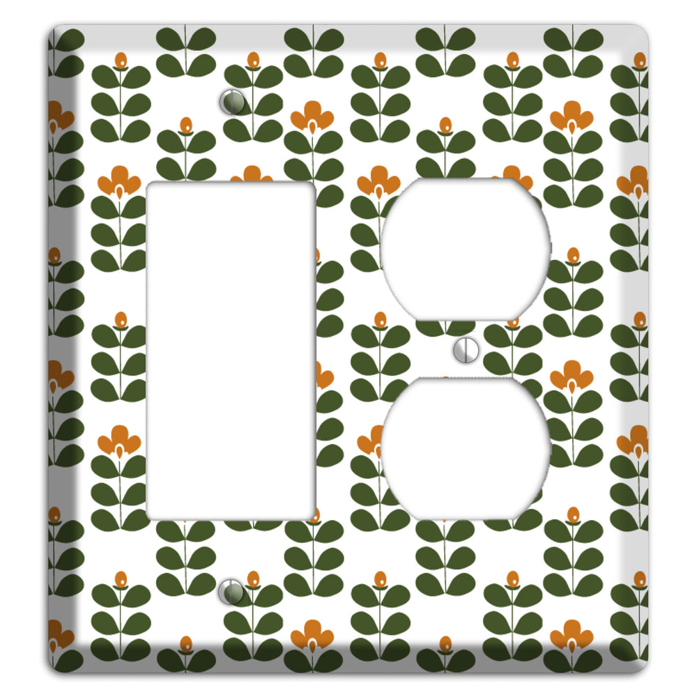 Green Small Sprouts Rocker / Duplex Wallplate