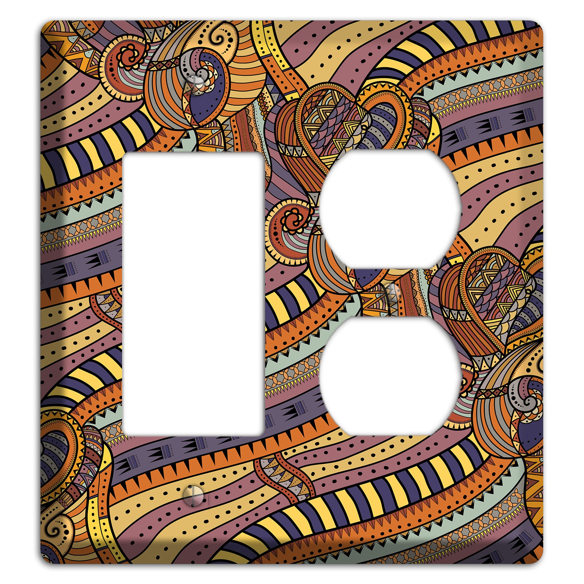 Retro Flourish 7 Rocker / Duplex Wallplate