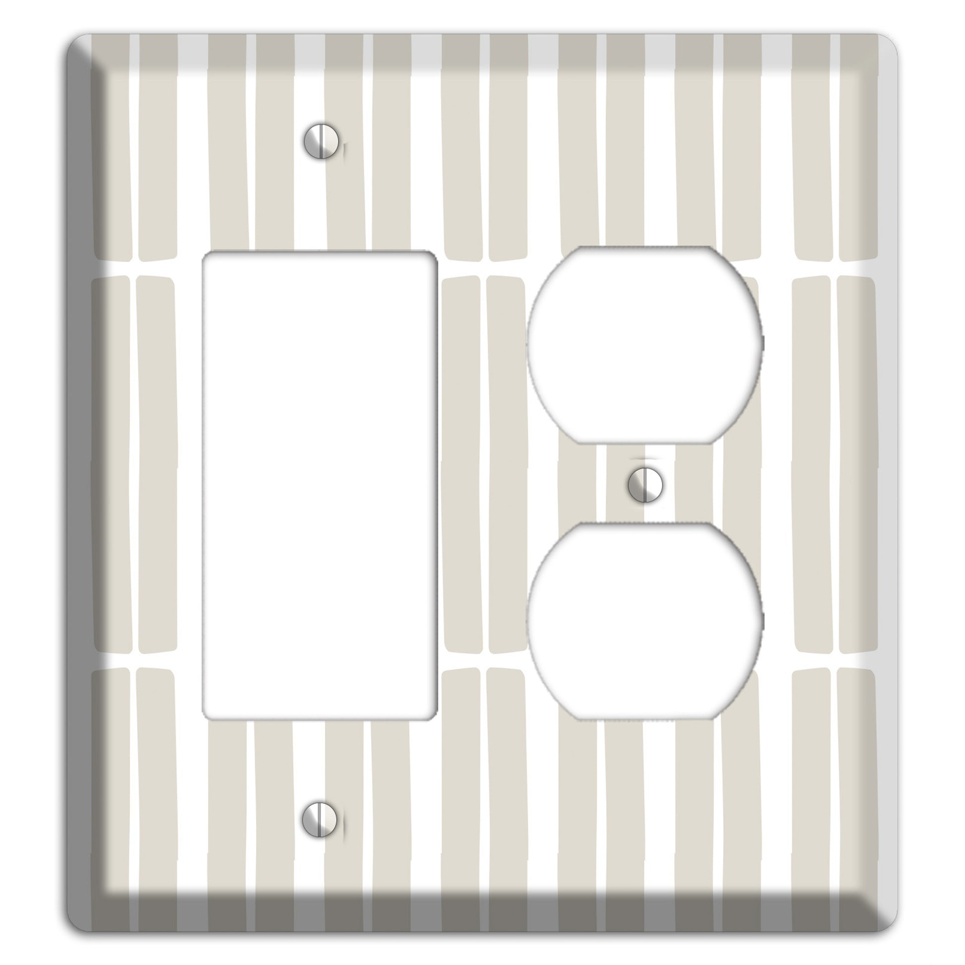 Simple Scandanavian Style FF Rocker / Duplex Wallplate
