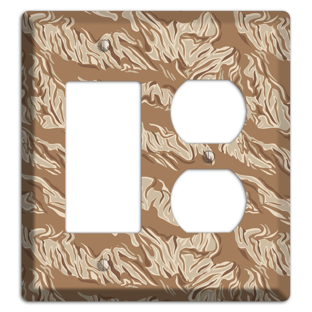 Desert Tiger Camo Rocker / Duplex Wallplate