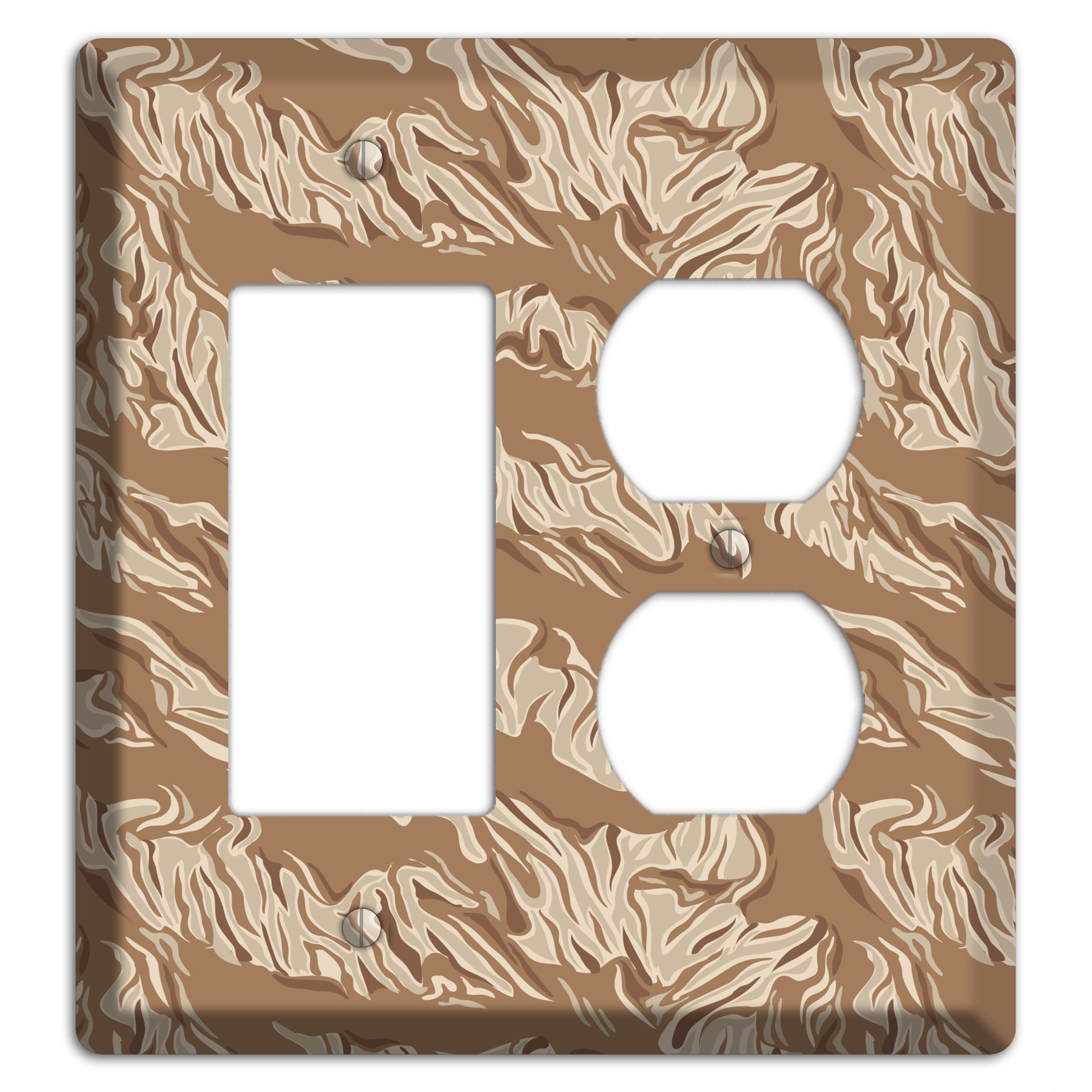 Desert Tiger Camo Rocker / Duplex Wallplate
