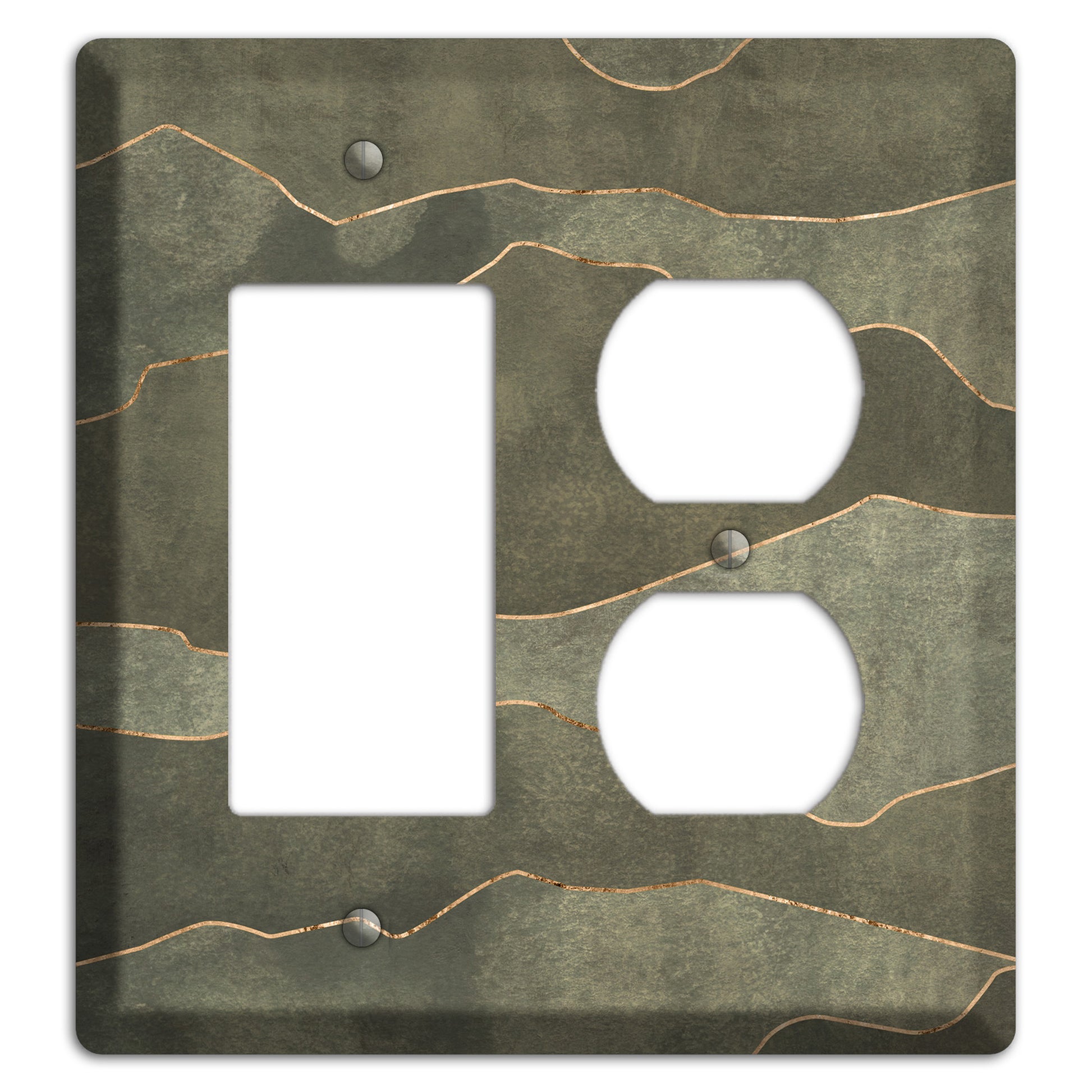 Jade Mountain Range Rocker / Duplex Wallplate