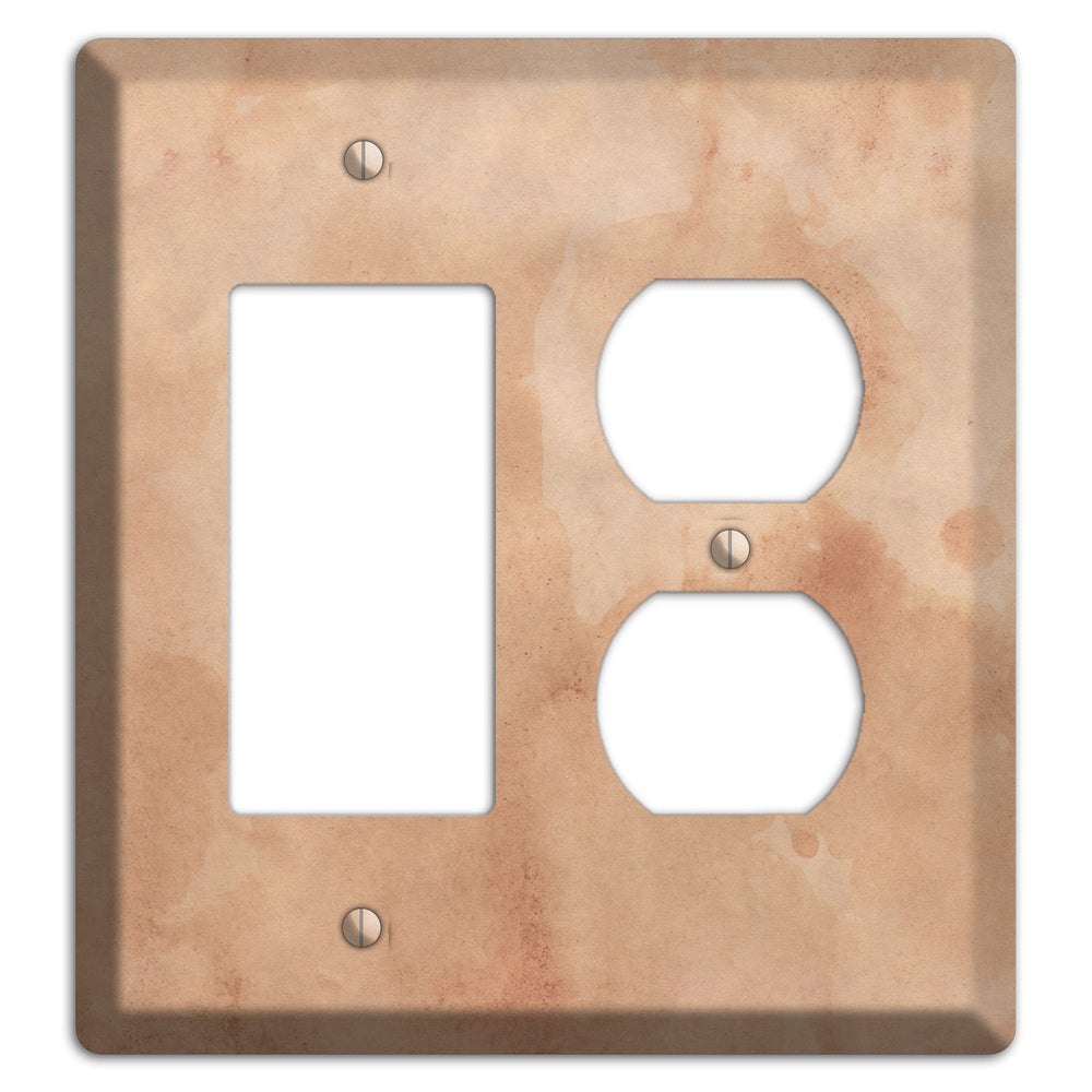 Aged Paper 1 Rocker / Duplex Wallplate