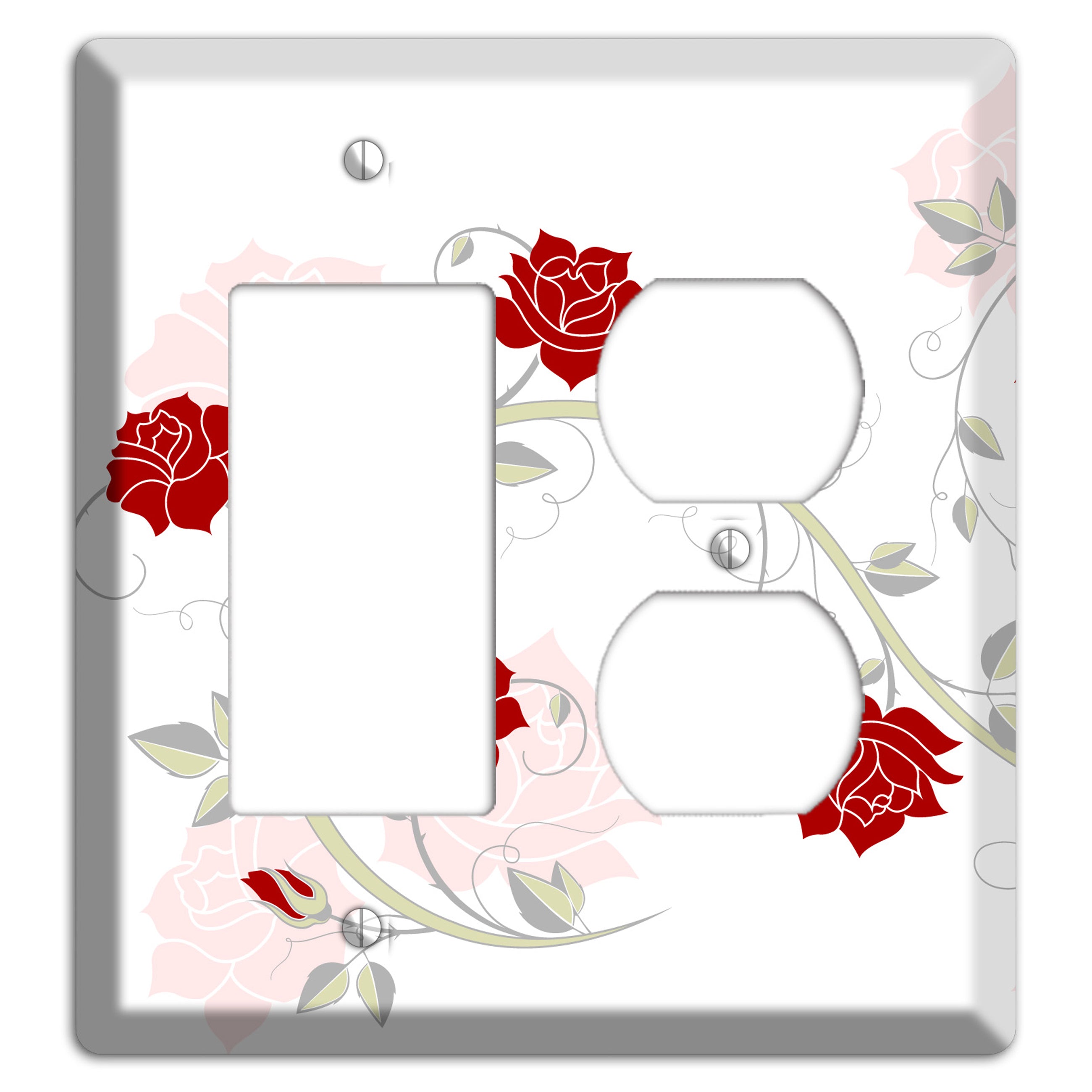 Red Rose Rocker / Duplex Wallplate