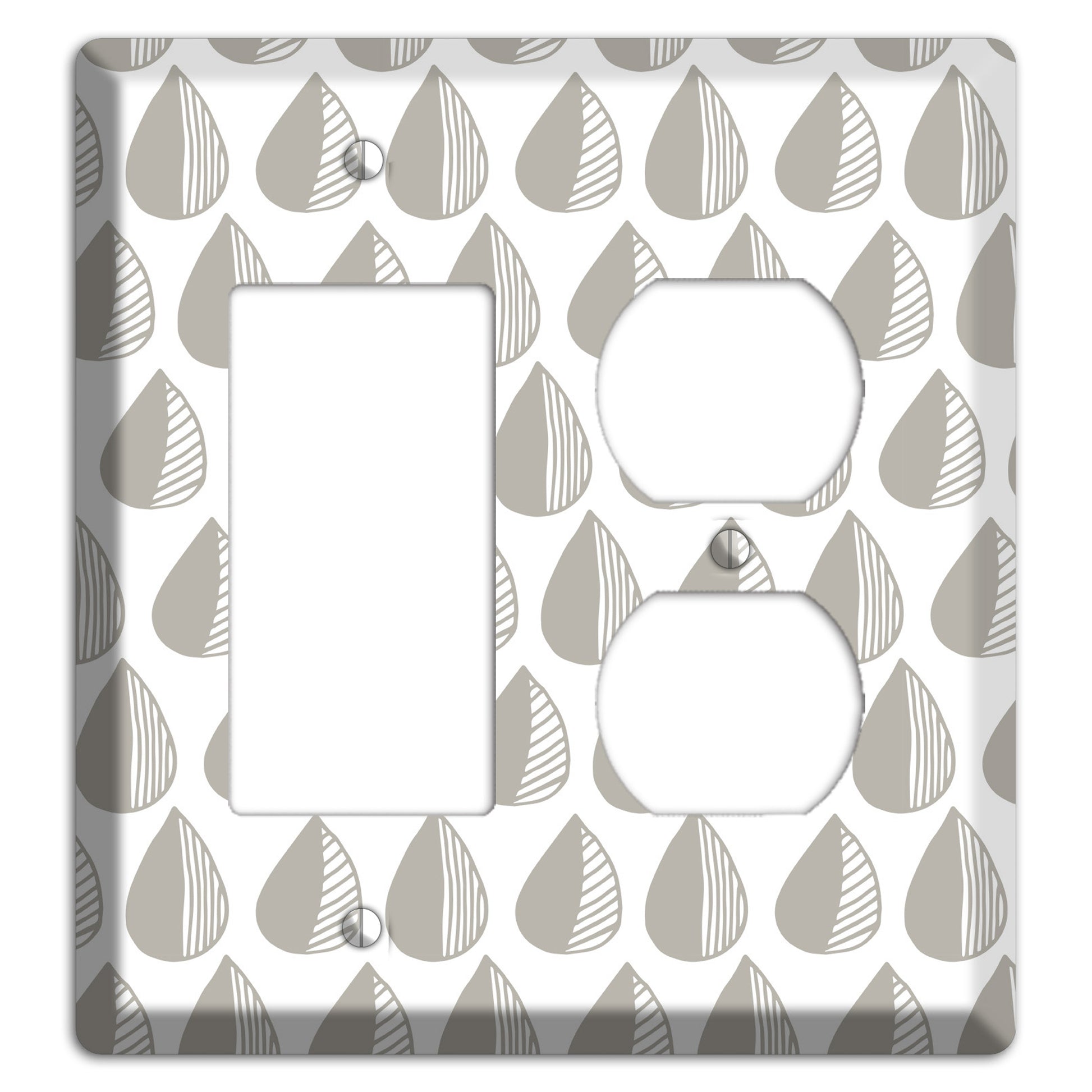 Simple Scandanavian Style MM Rocker / Duplex Wallplate