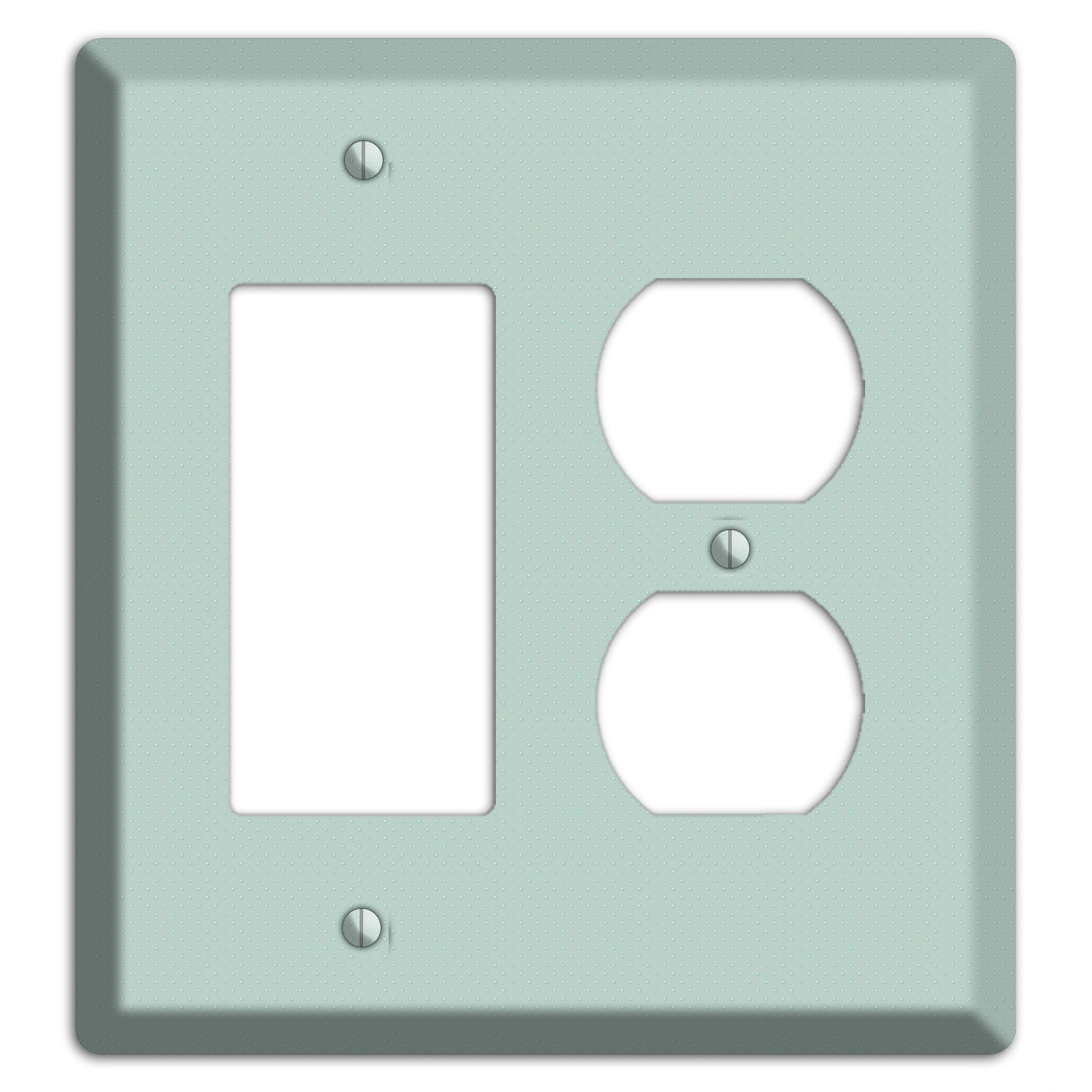 Sage with Tiny Dots Rocker / Duplex Wallplate