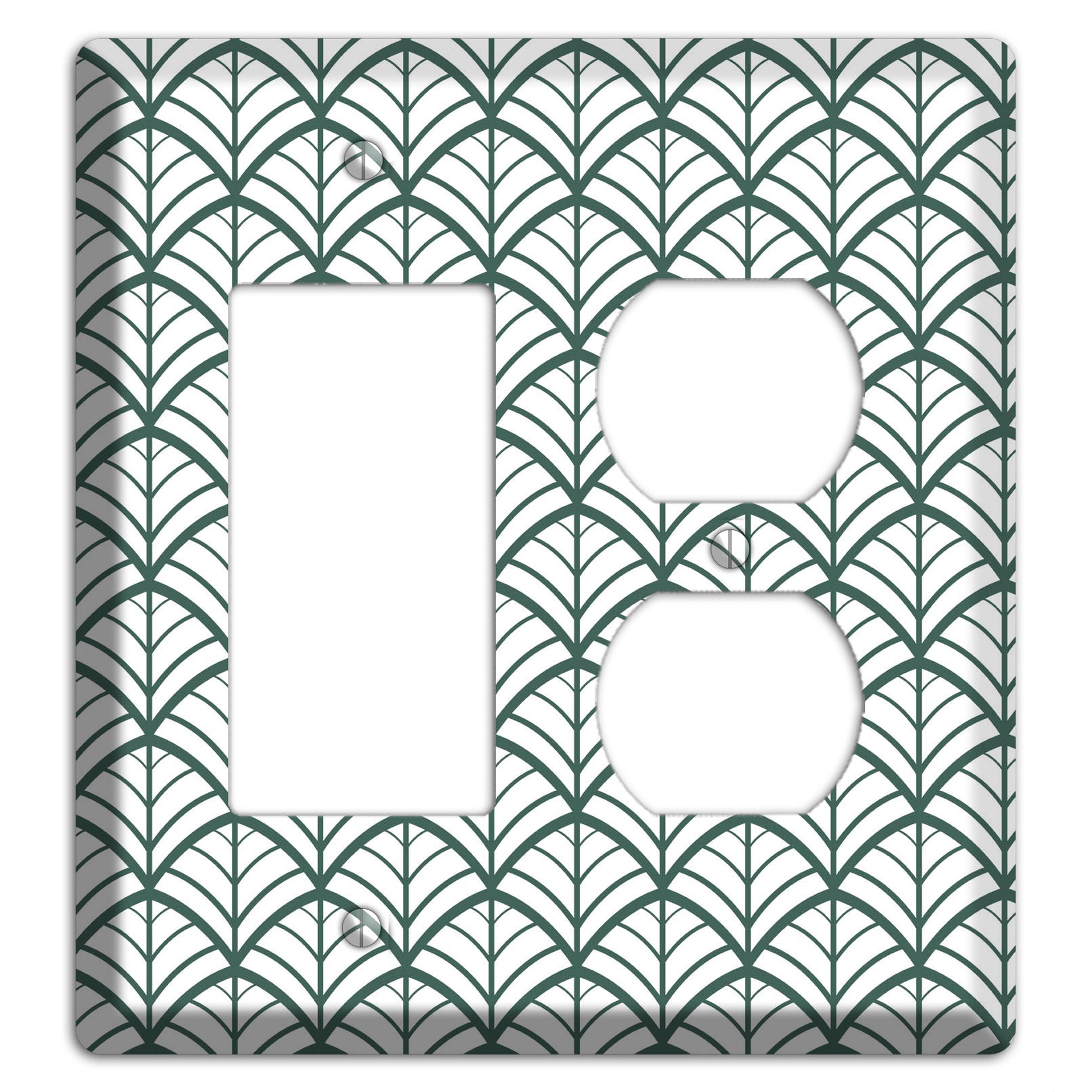 Leaves Style U Rocker / Duplex Wallplate