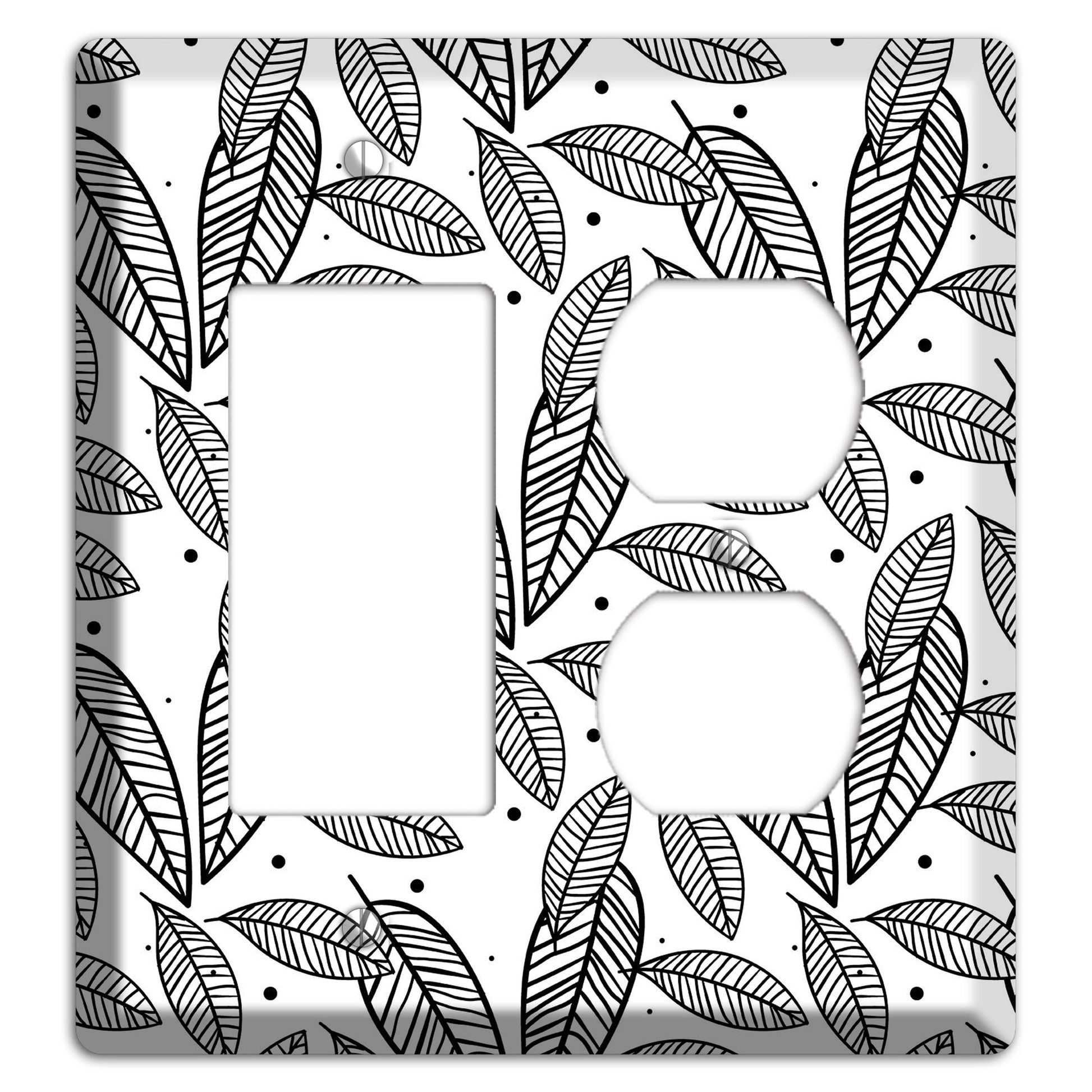 Leaves Style H Rocker / Duplex Wallplate