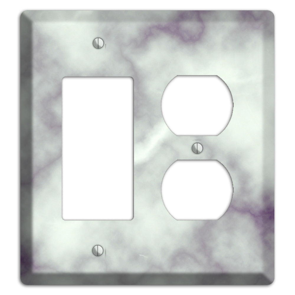 Gray Nurse Marble Rocker / Duplex Wallplate